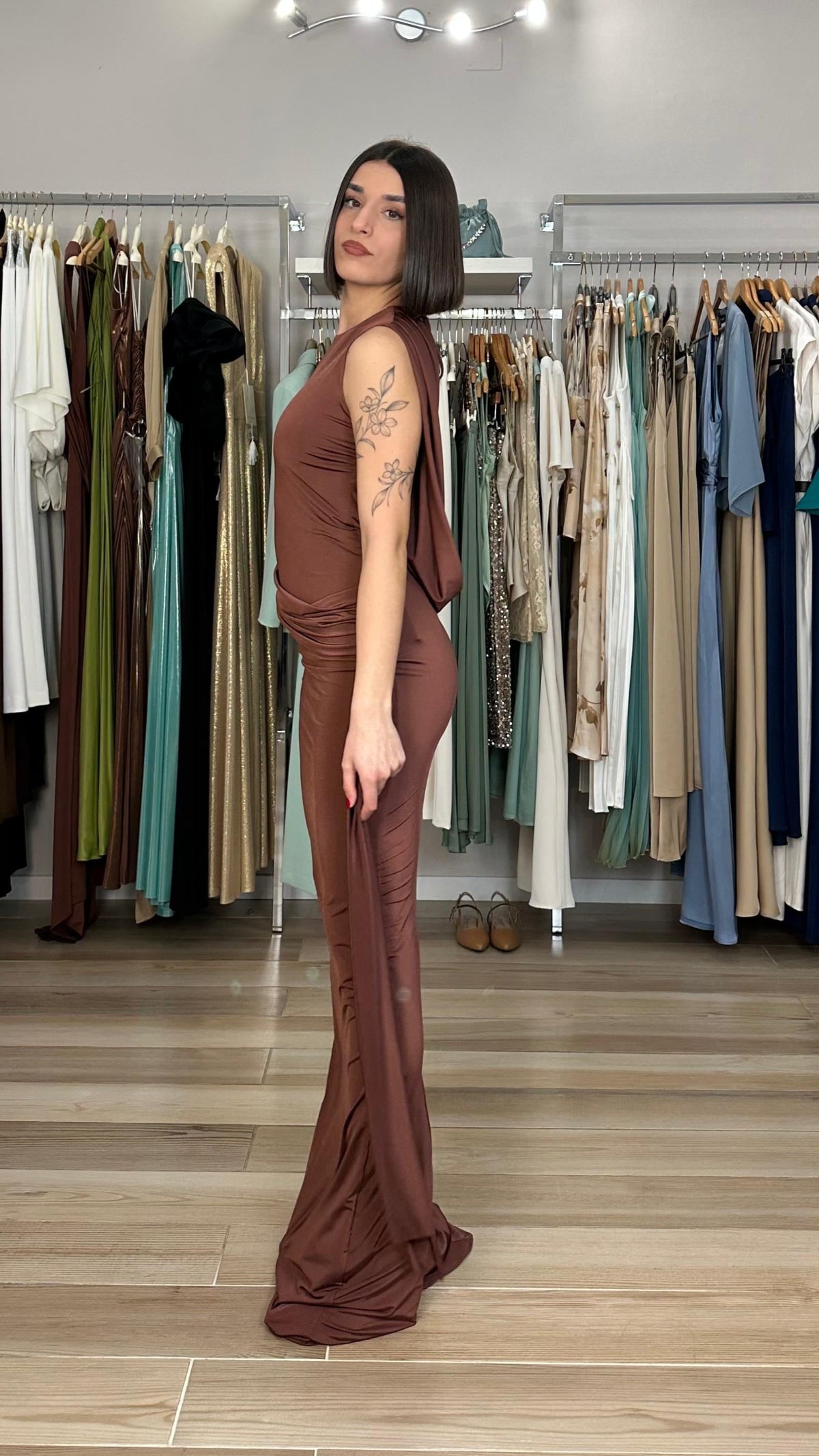 Abito lungo Alma Sanchez laterale