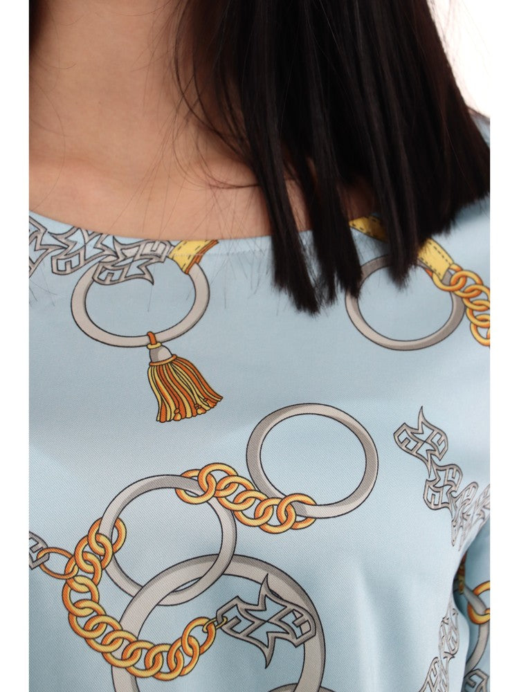 Blusa Emme Marella fantasia catene dettaglio