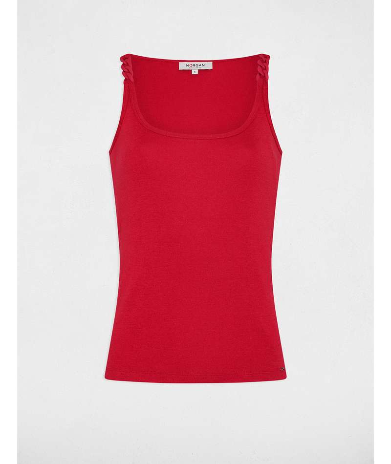 Canotta rossa Morgan de toi dettaglio