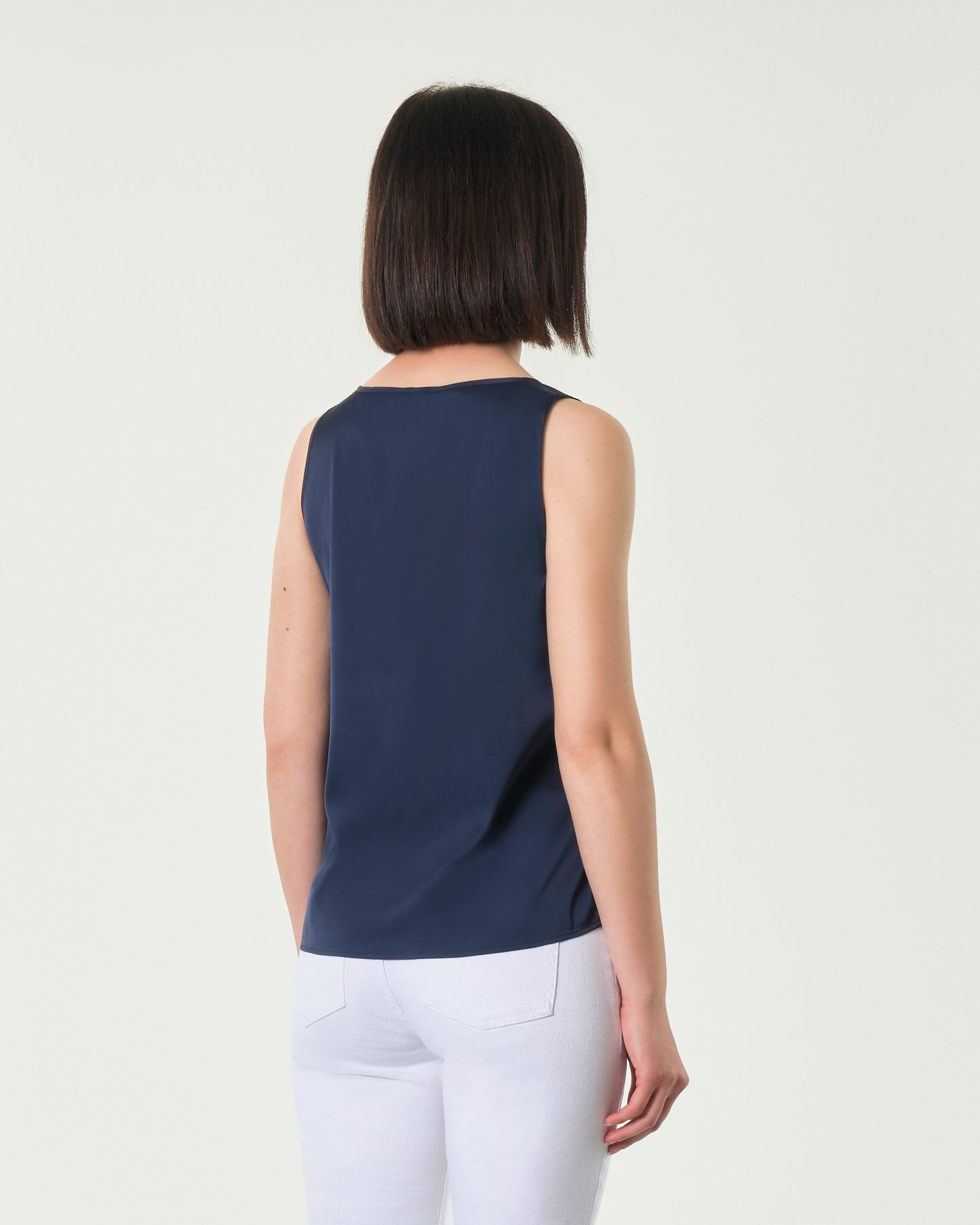 Emme Marella top satin blu