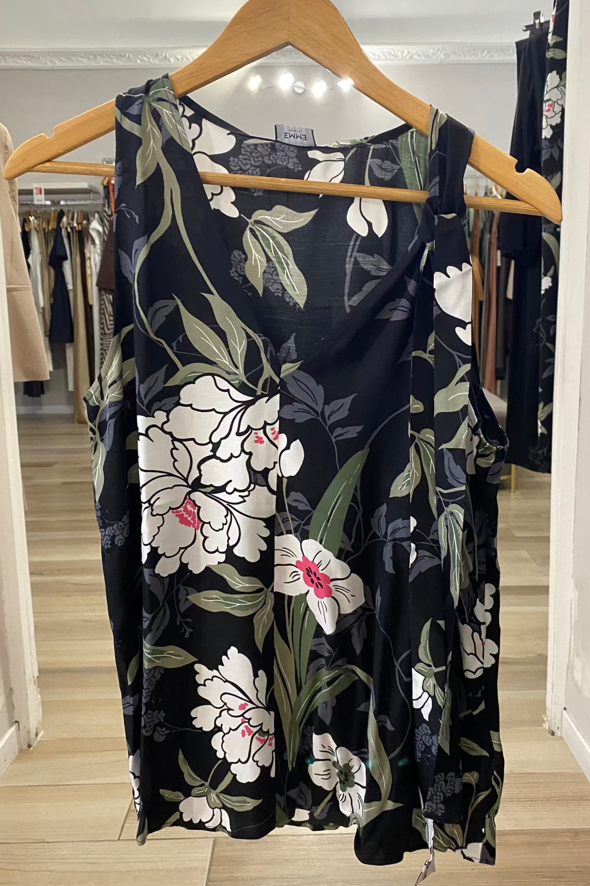 Emme Marella blusa floreale nera