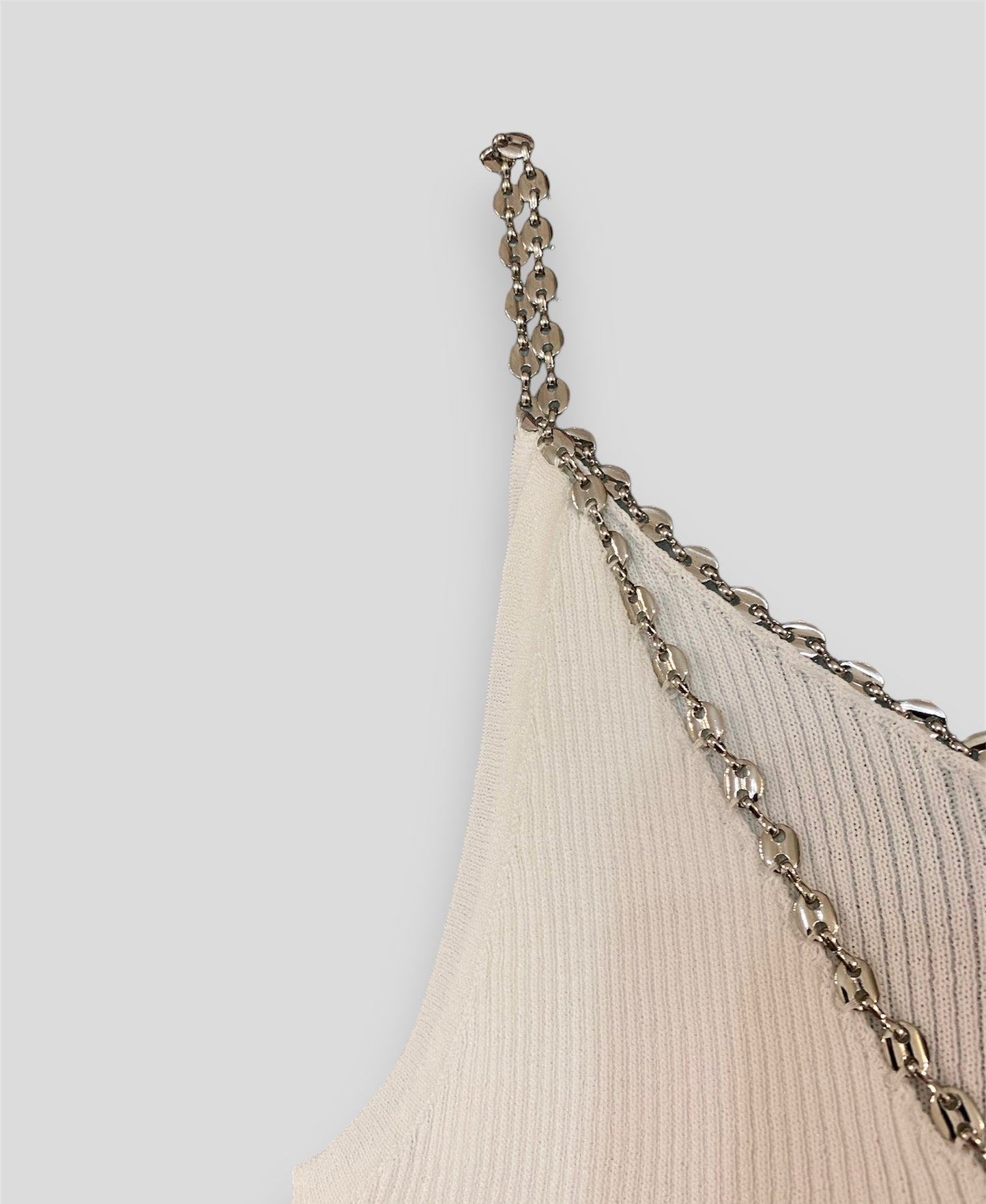 Top Kocca catena bianco dettaglio