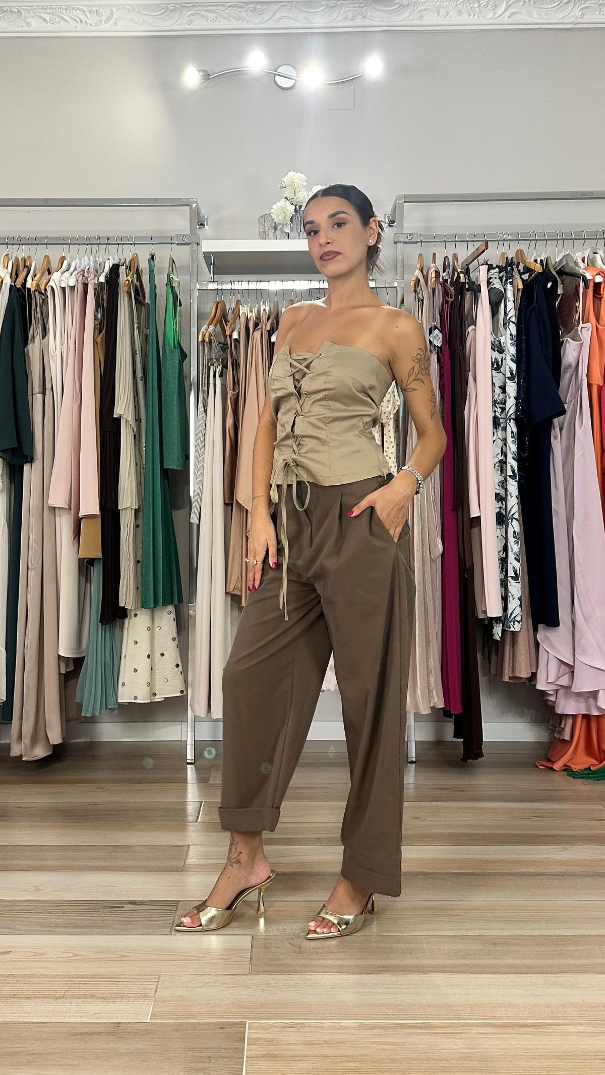 Have one top corsetto beige - RMA-Q216 dettaglio