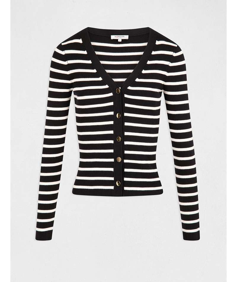Morgan de toi cardigan a righe dettaglio