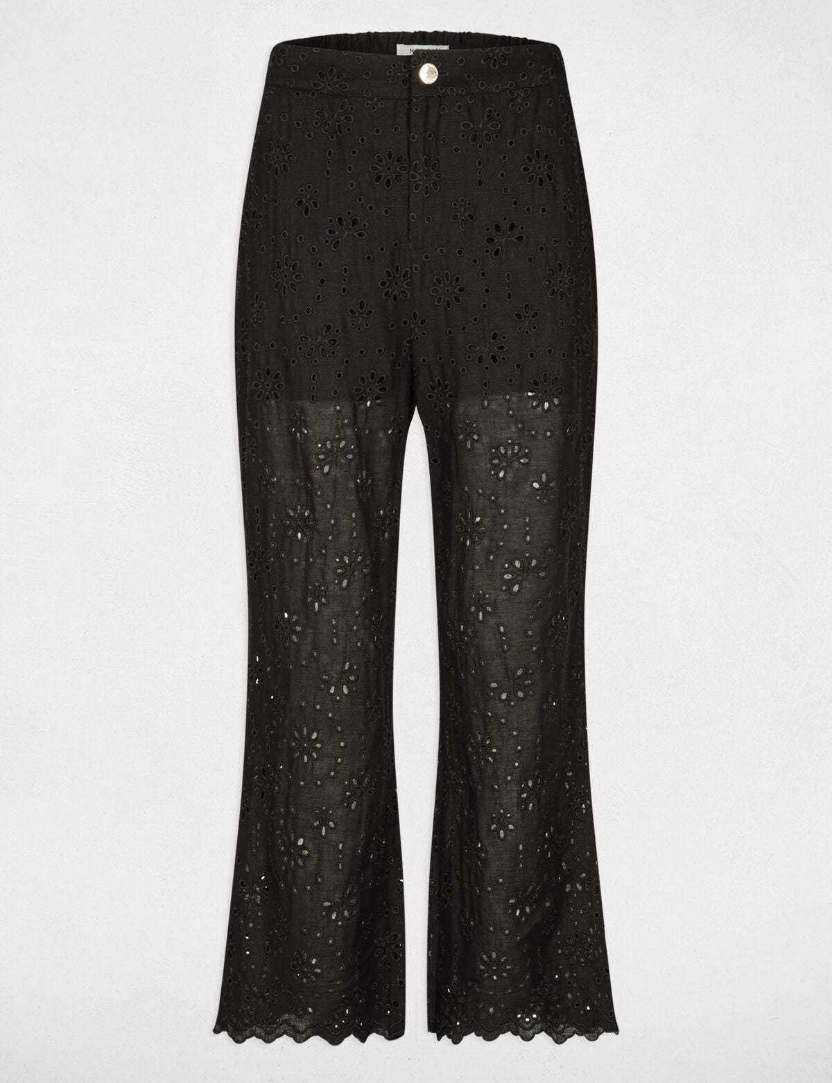 Morgan de toi pantalone nero sangallo dettaglio