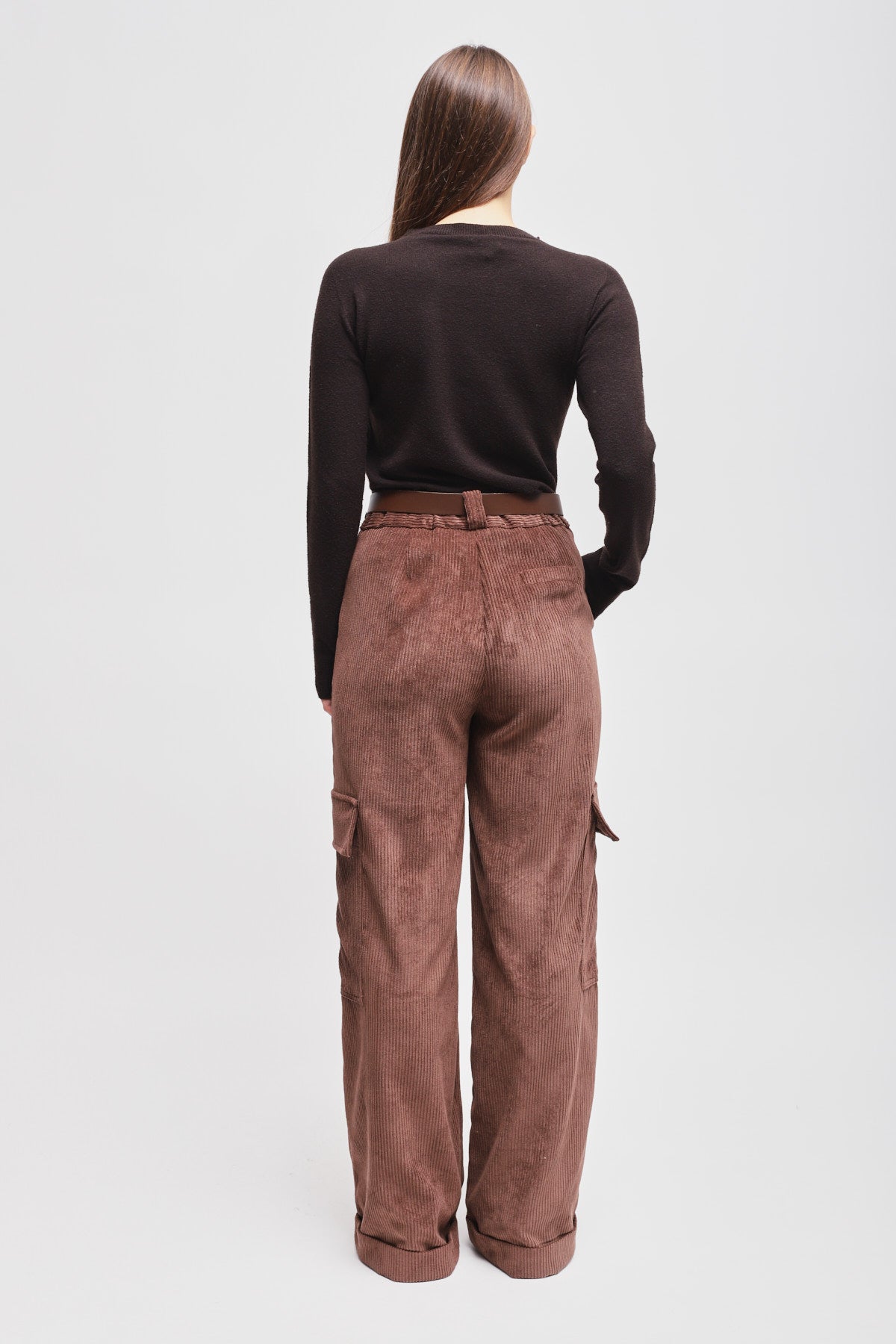 Pantalone Maryley cargo in velluto