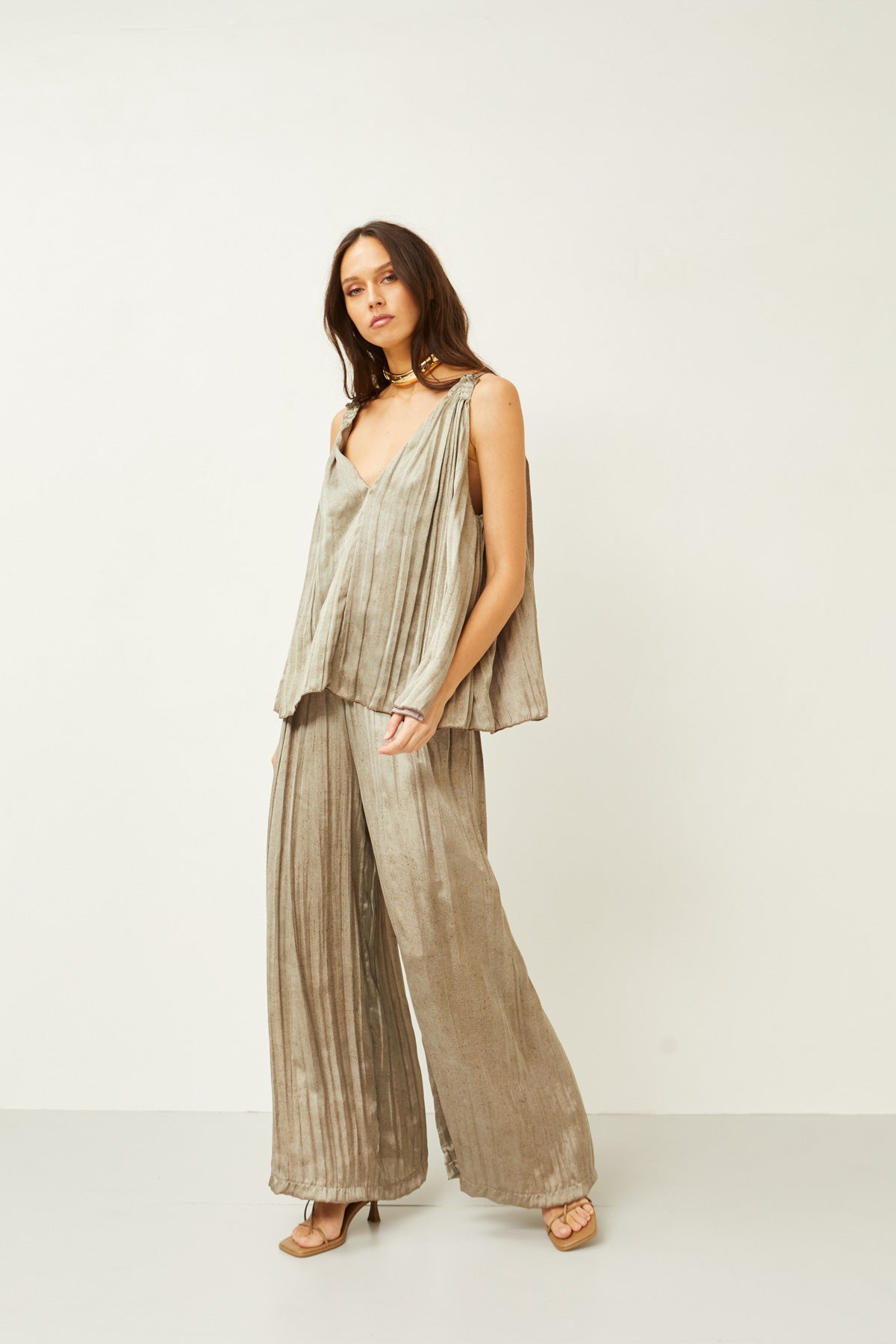 Souvenir top plissettato dettaglio