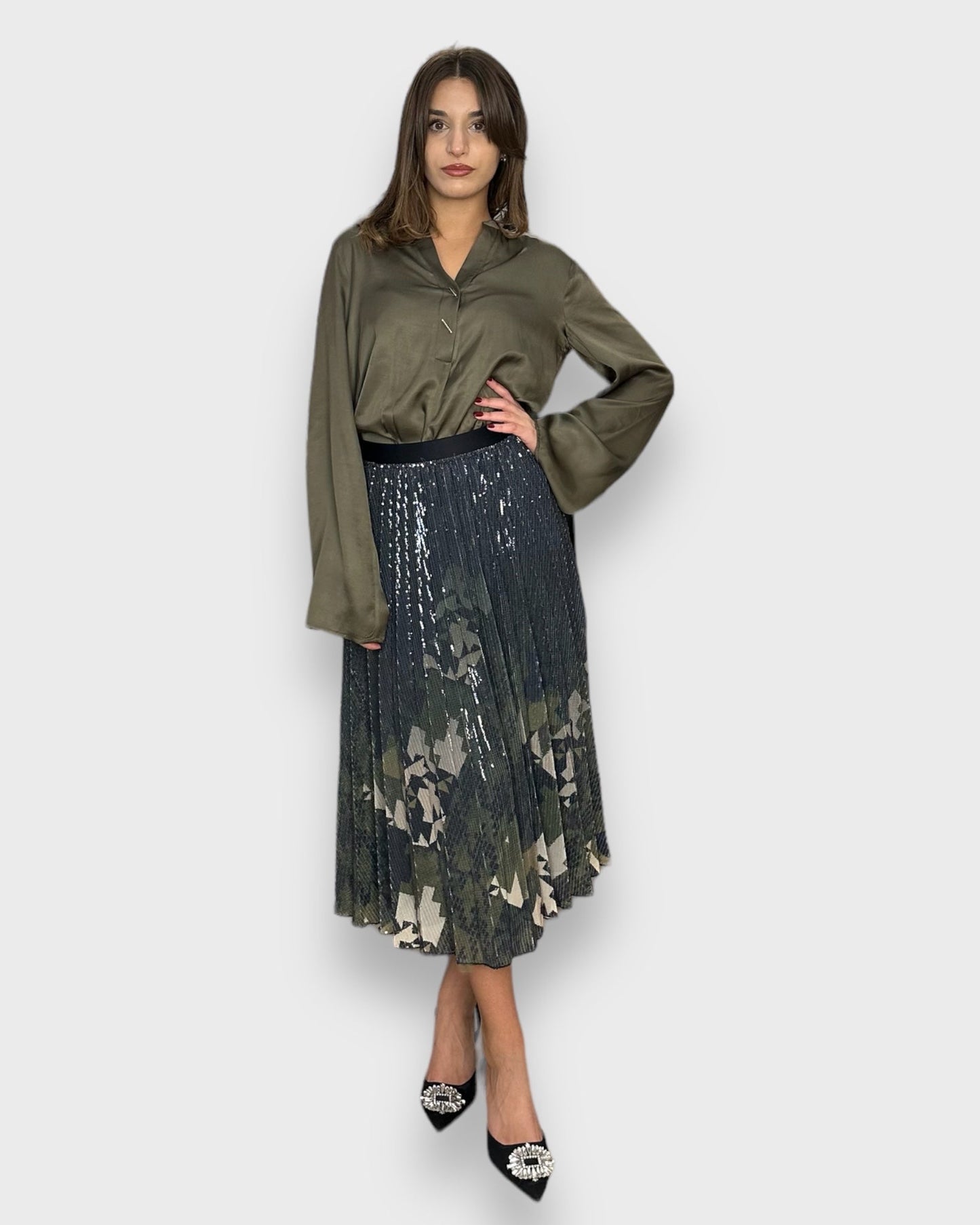 Kocca blusa verde militare - Premium BLUSE from KOCCA - Just €90! Shop now at Amaltea