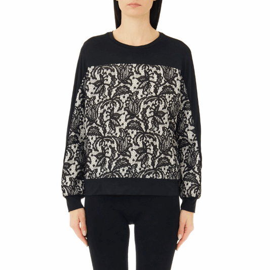 Liu Jo felpa in pizzo macramè - Premium MAGLIE from LIU JO - Just €125! Shop now at Amaltea