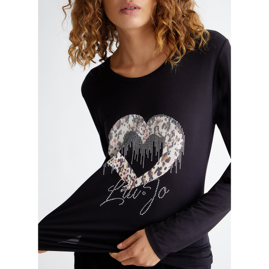 T-shirt cuore liu jo nera - Premium MAGLIE from LIU JO - Just €65! Shop now at Amaltea