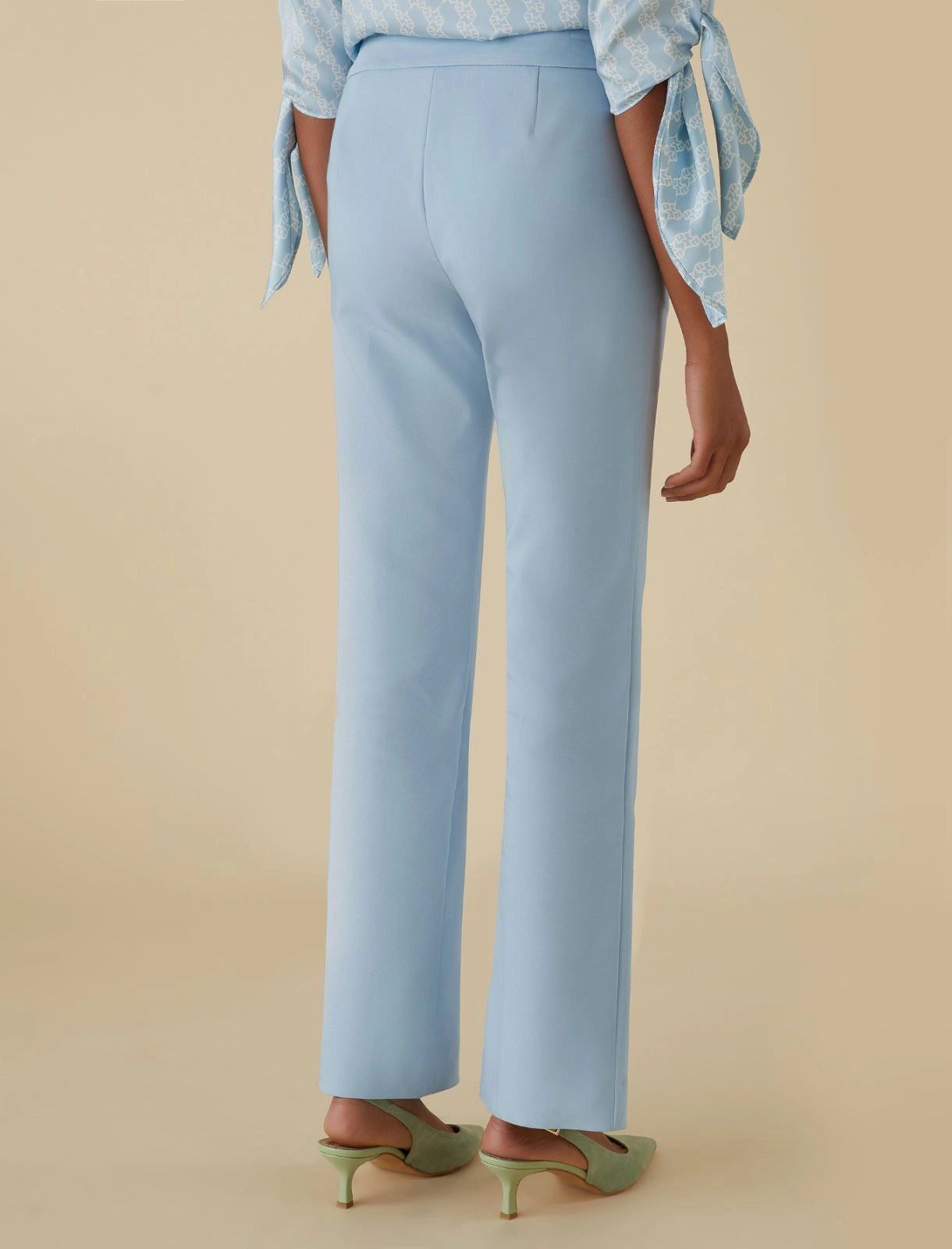 Pantalone Emme Marella celeste retro