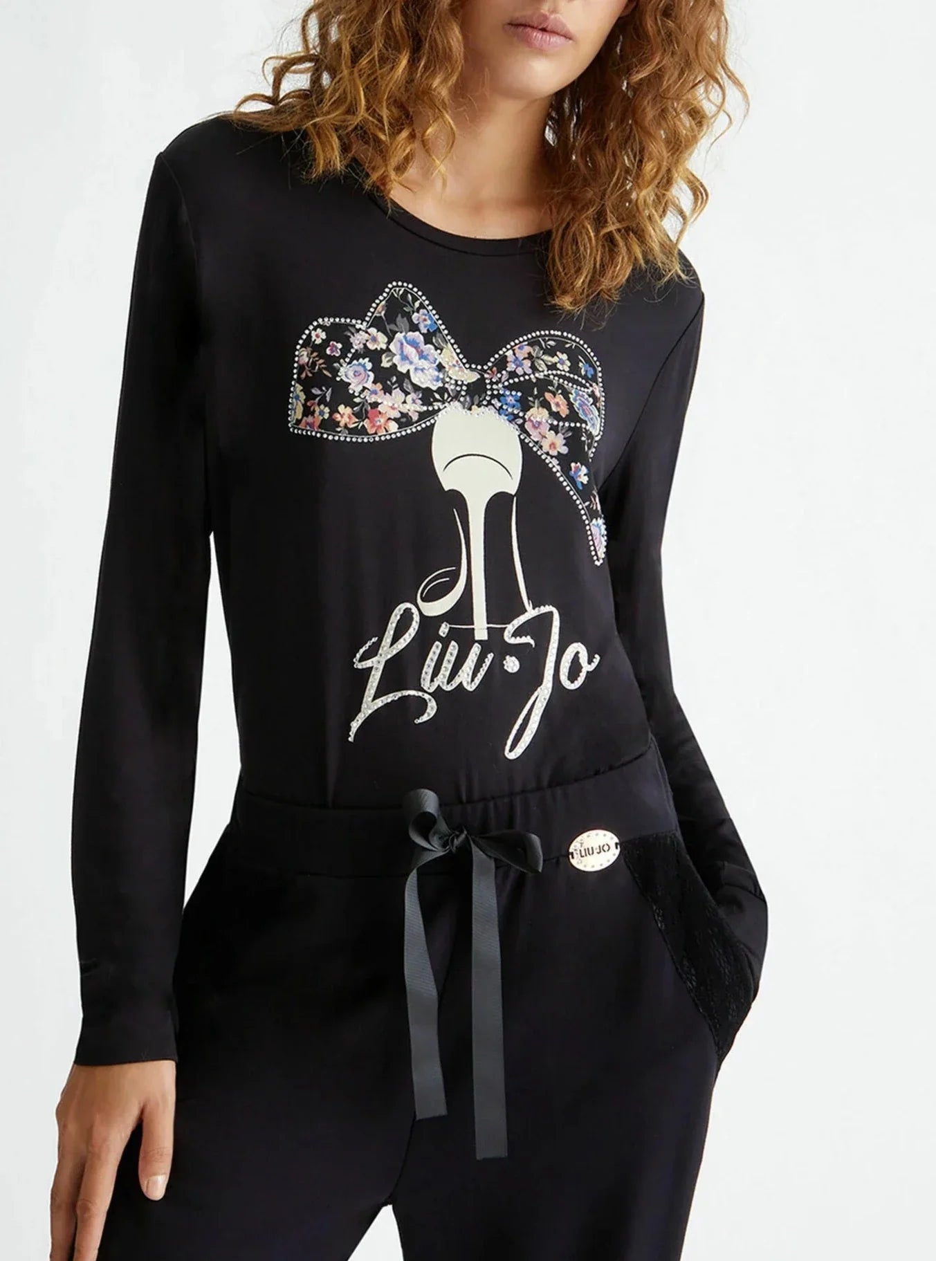 T-shirt fiocco liu jo nero - Premium MAGLIE from LIU JO - Just €69! Shop now at Amaltea