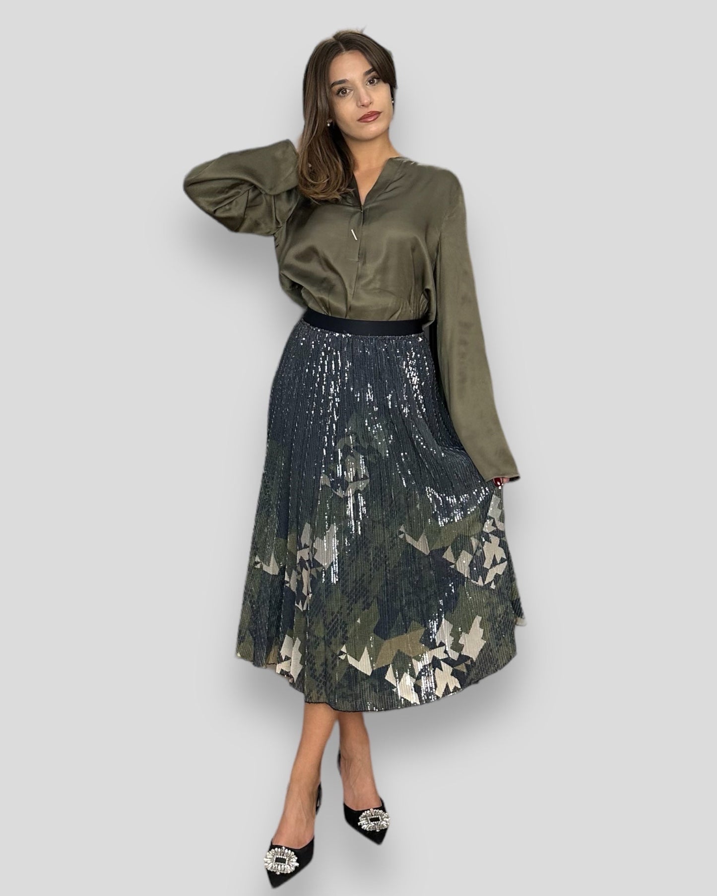 Kocca blusa verde militare - Premium BLUSE from KOCCA - Just €90! Shop now at Amaltea
