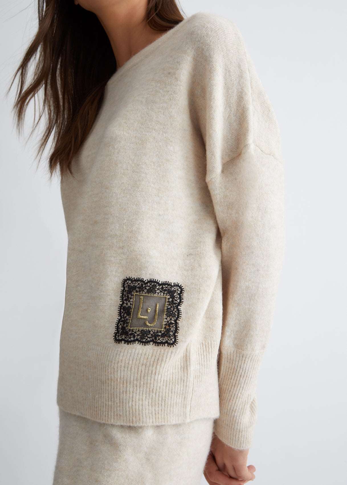 Liu Jo maglia misto lana beige - Premium MAGLIE from LIU JO - Just €0! Shop now at Amaltea