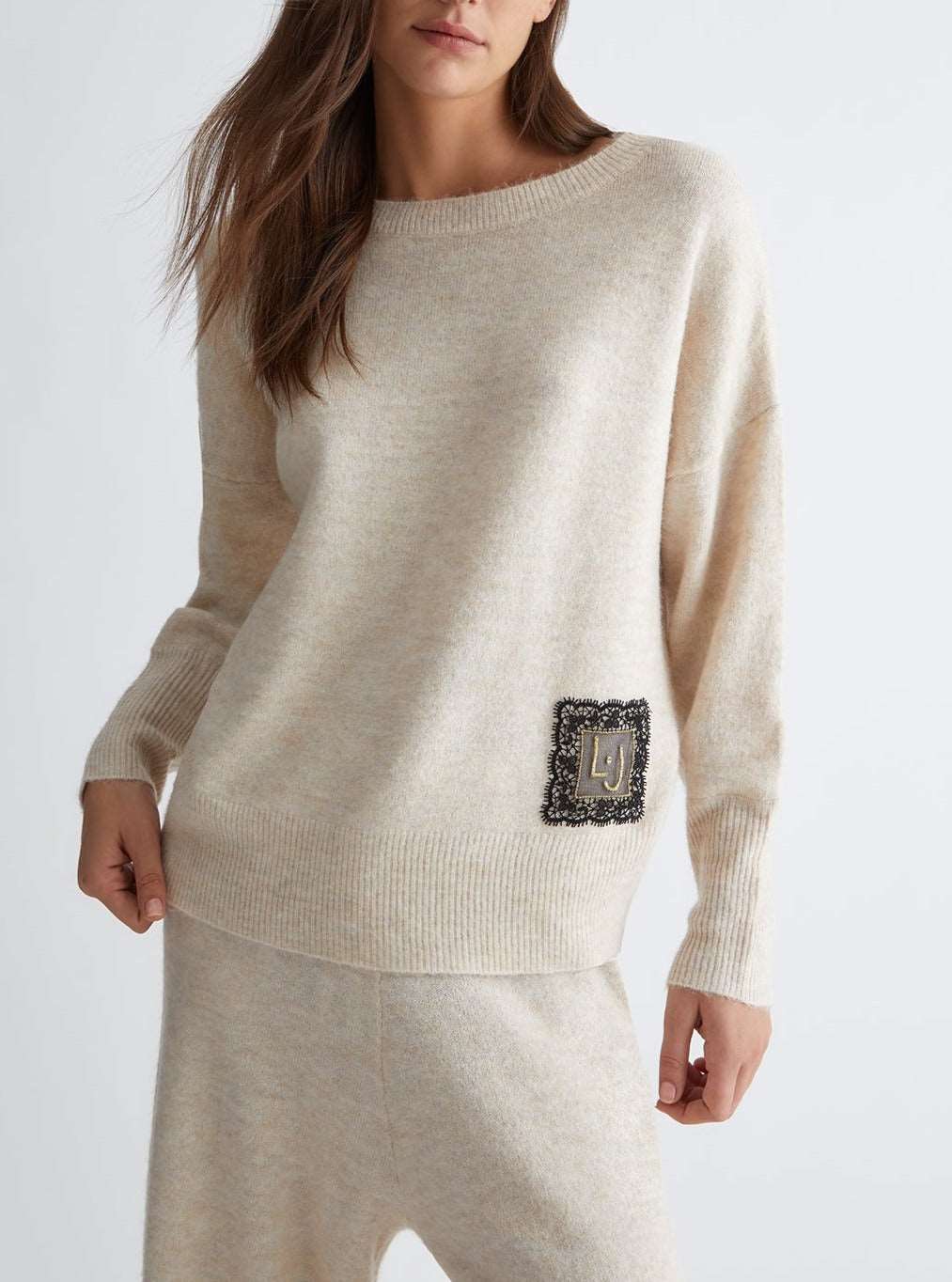 Liu Jo maglia misto lana beige - Premium MAGLIE from LIU JO - Just €0! Shop now at Amaltea