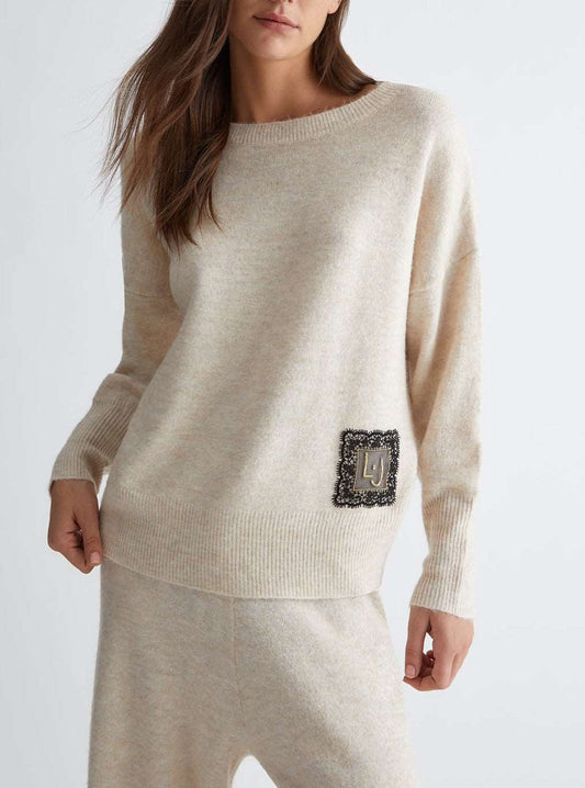 Liu Jo maglia misto lana beige - Premium MAGLIE from LIU JO - Just €0! Shop now at Amaltea