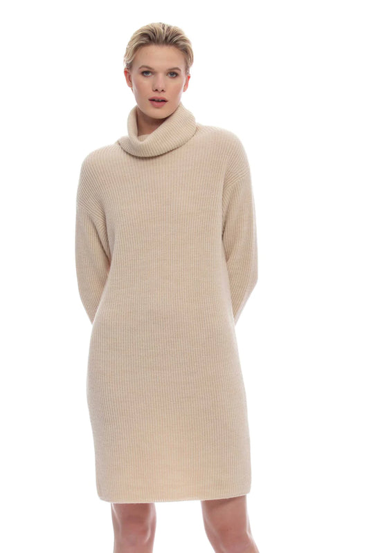 Abito kocca in maglia panna