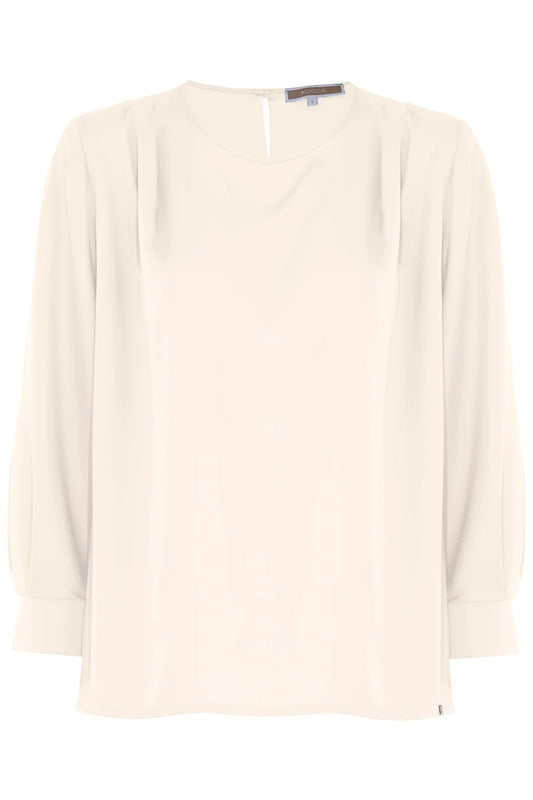 Kocca blusa panna in satin - Premium BLUSE from KOCCA - Just €75! Shop now at Amaltea