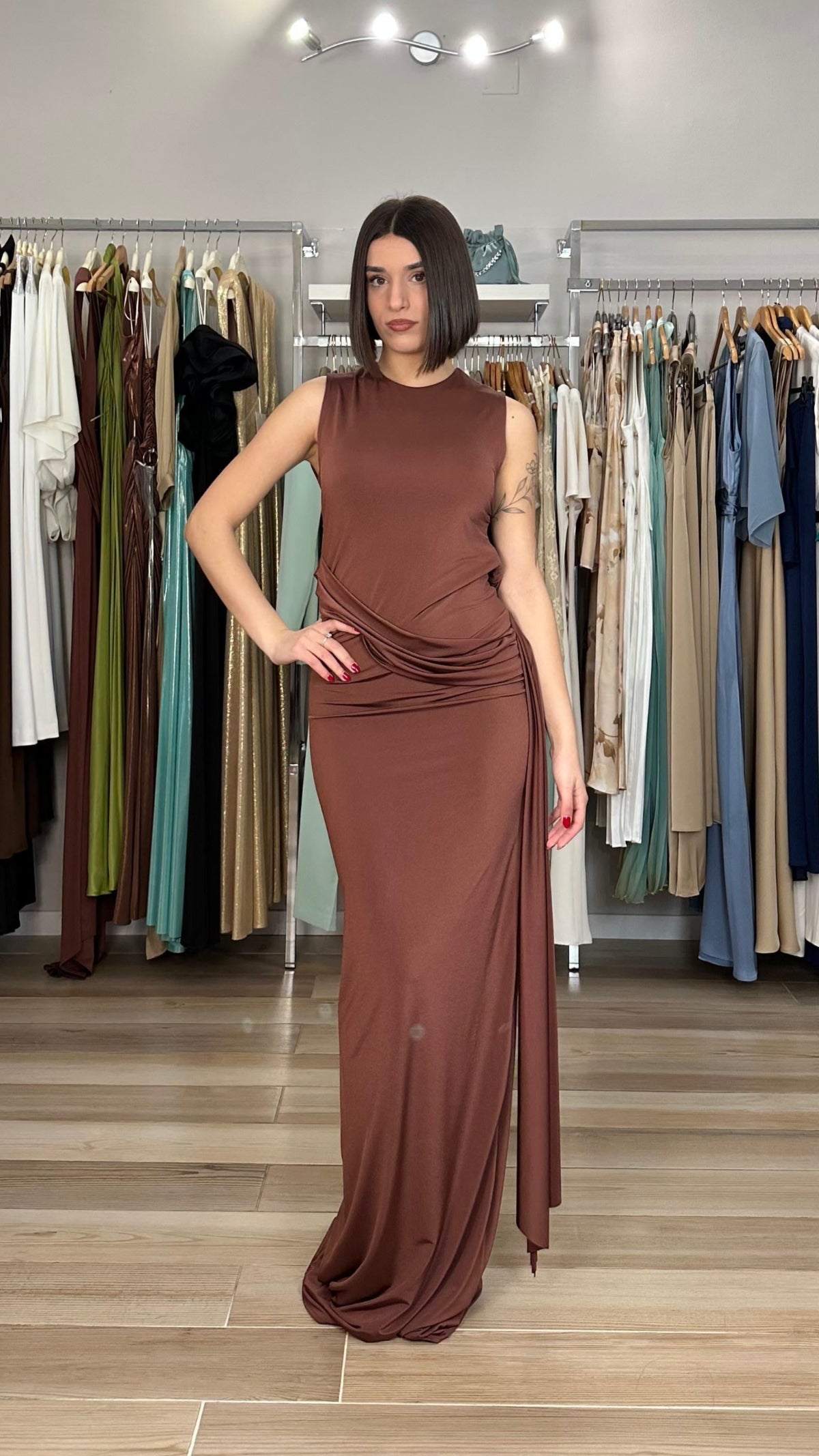 Abito lungo Alma Sanchez frontale