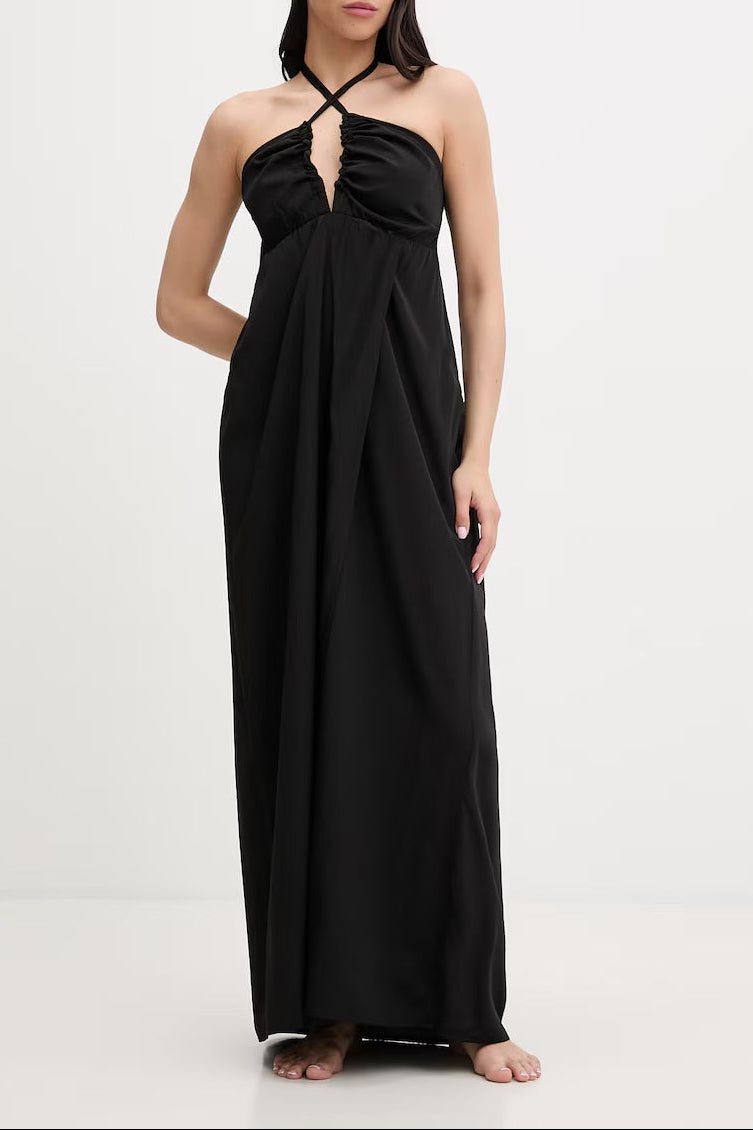 Abito lungo nero Liu Jo frontale