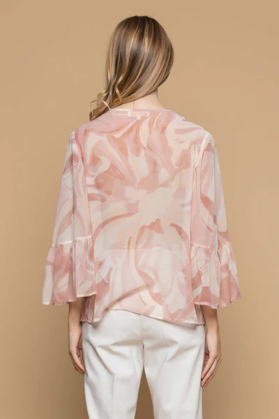 Blusa Kocca fantasia rosa