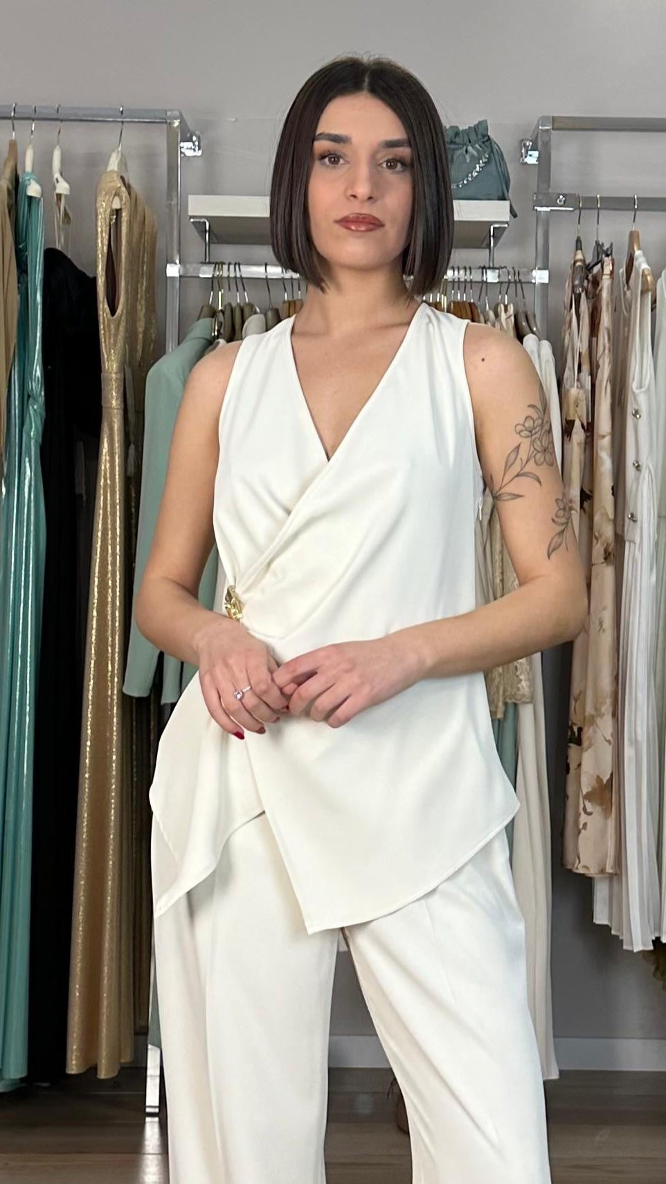 Blusa Kocca avorio frontale