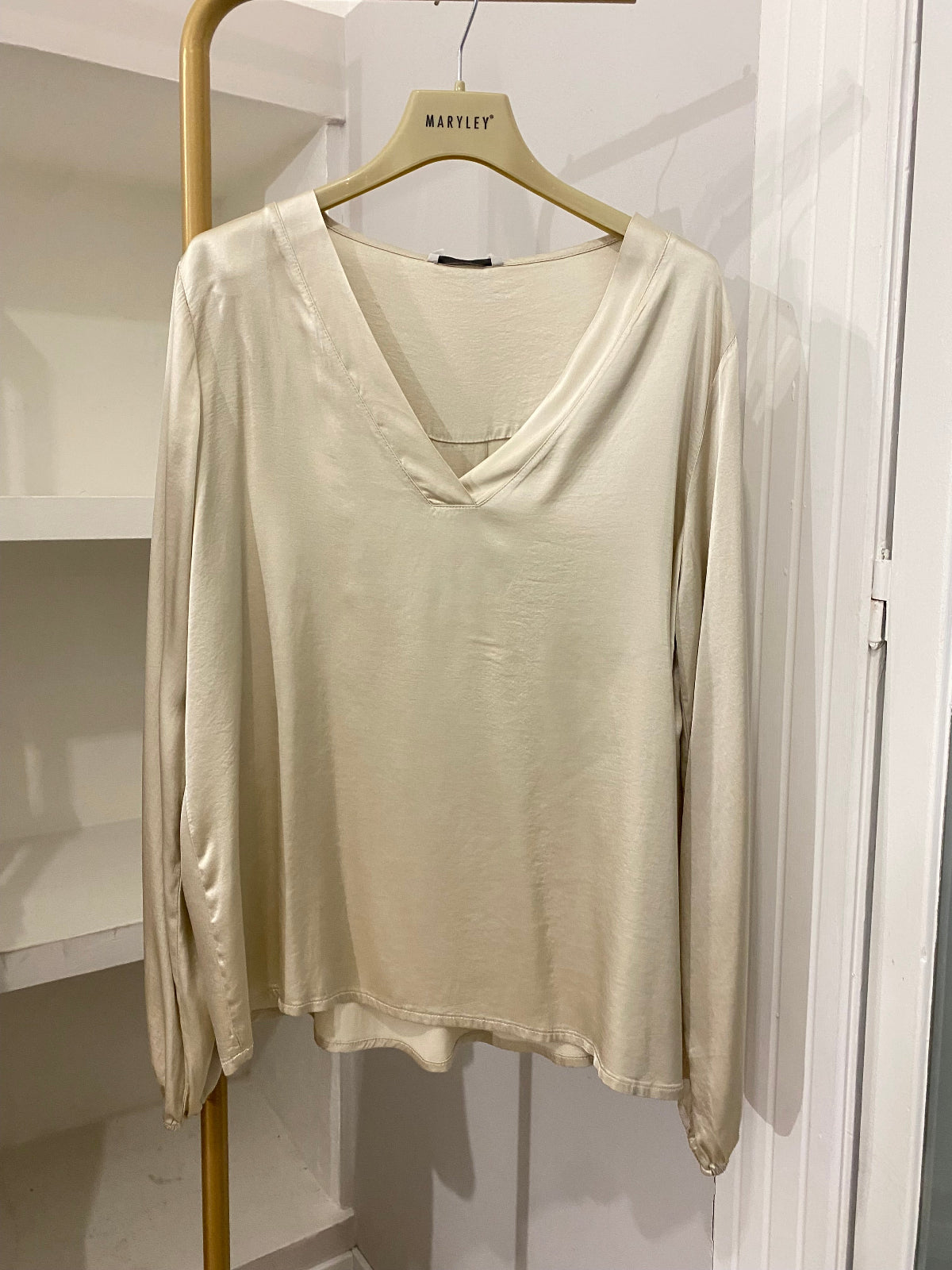 Blusa Maryley in viscosa panna