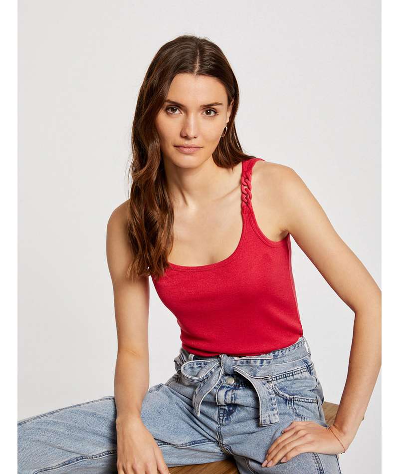 Canotta rossa Morgan de toi frontale