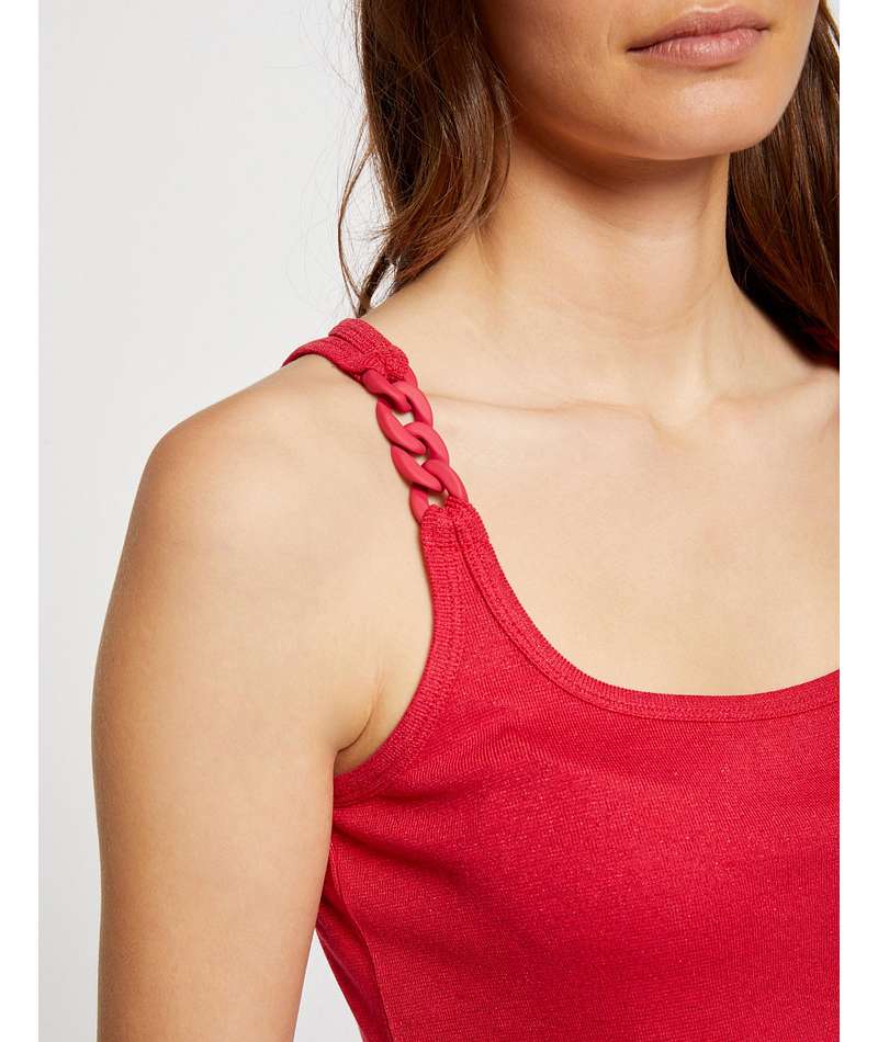 Canotta rossa Morgan de toi laterale