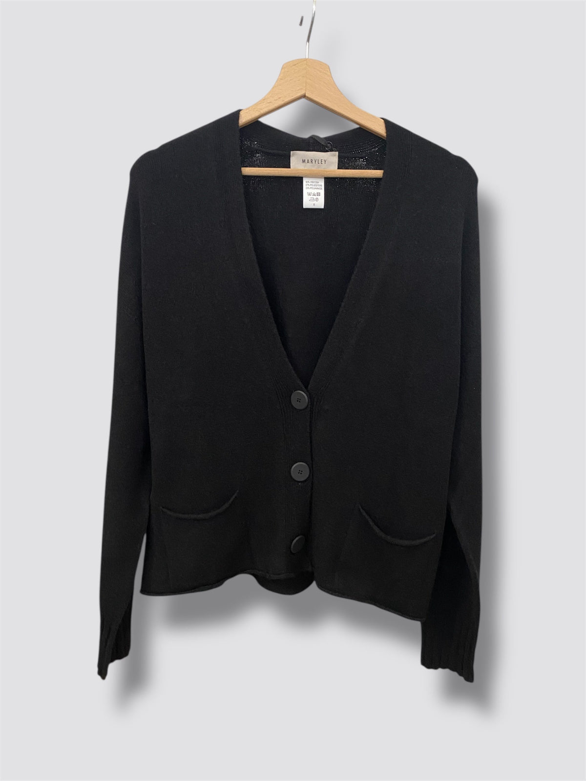 Cardigan con tasche Maryley NERO FRONTALE