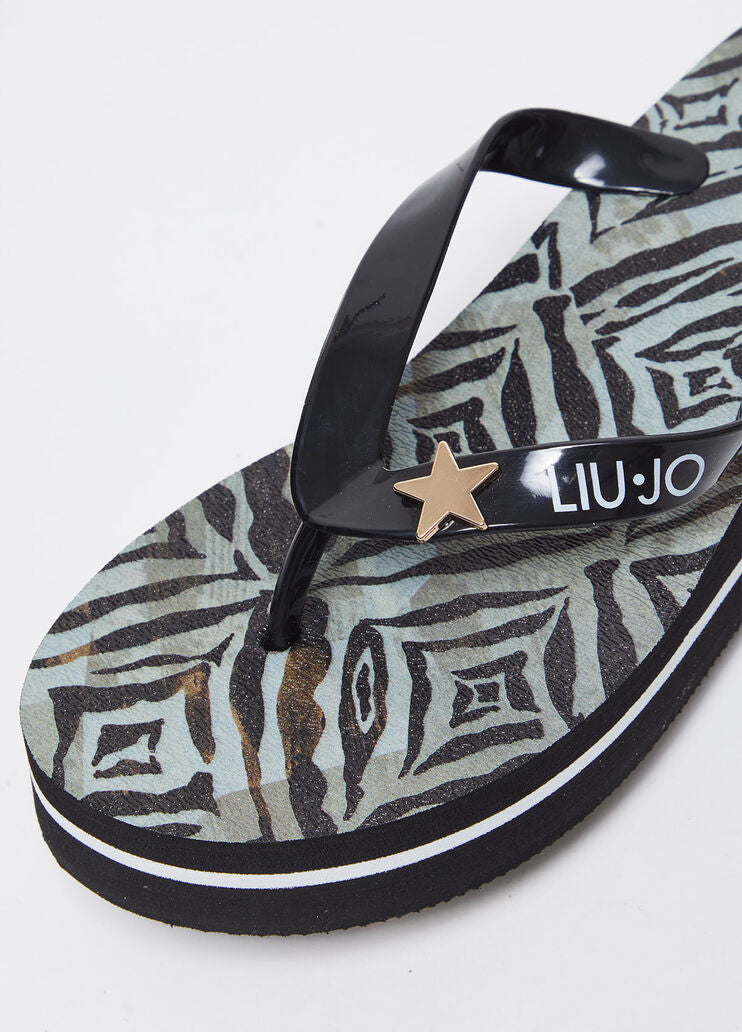 Ciabattina alta Liu Jo zebrata dettaglio