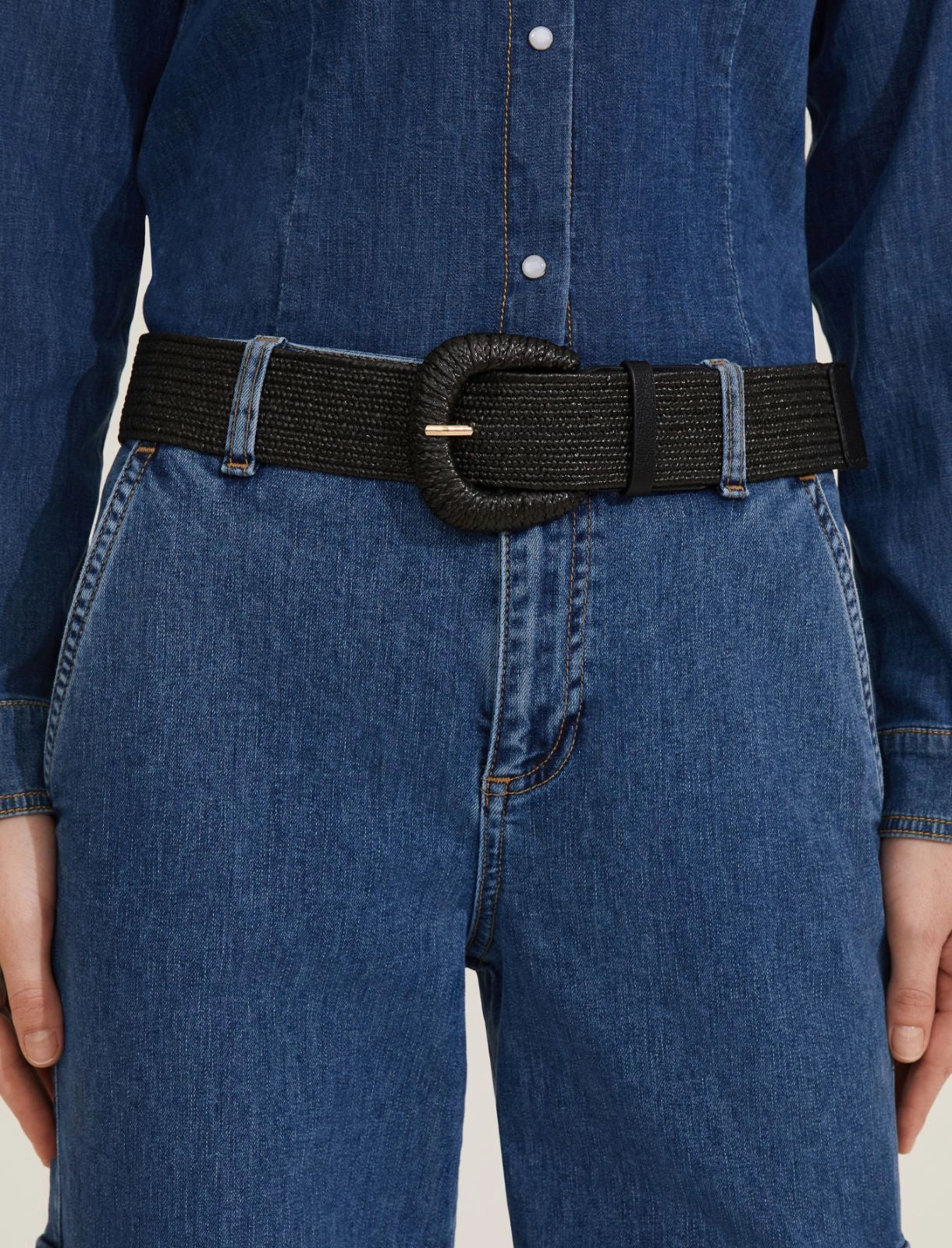 Cintura_Emme_Marella_in_rafia_nero_frontale