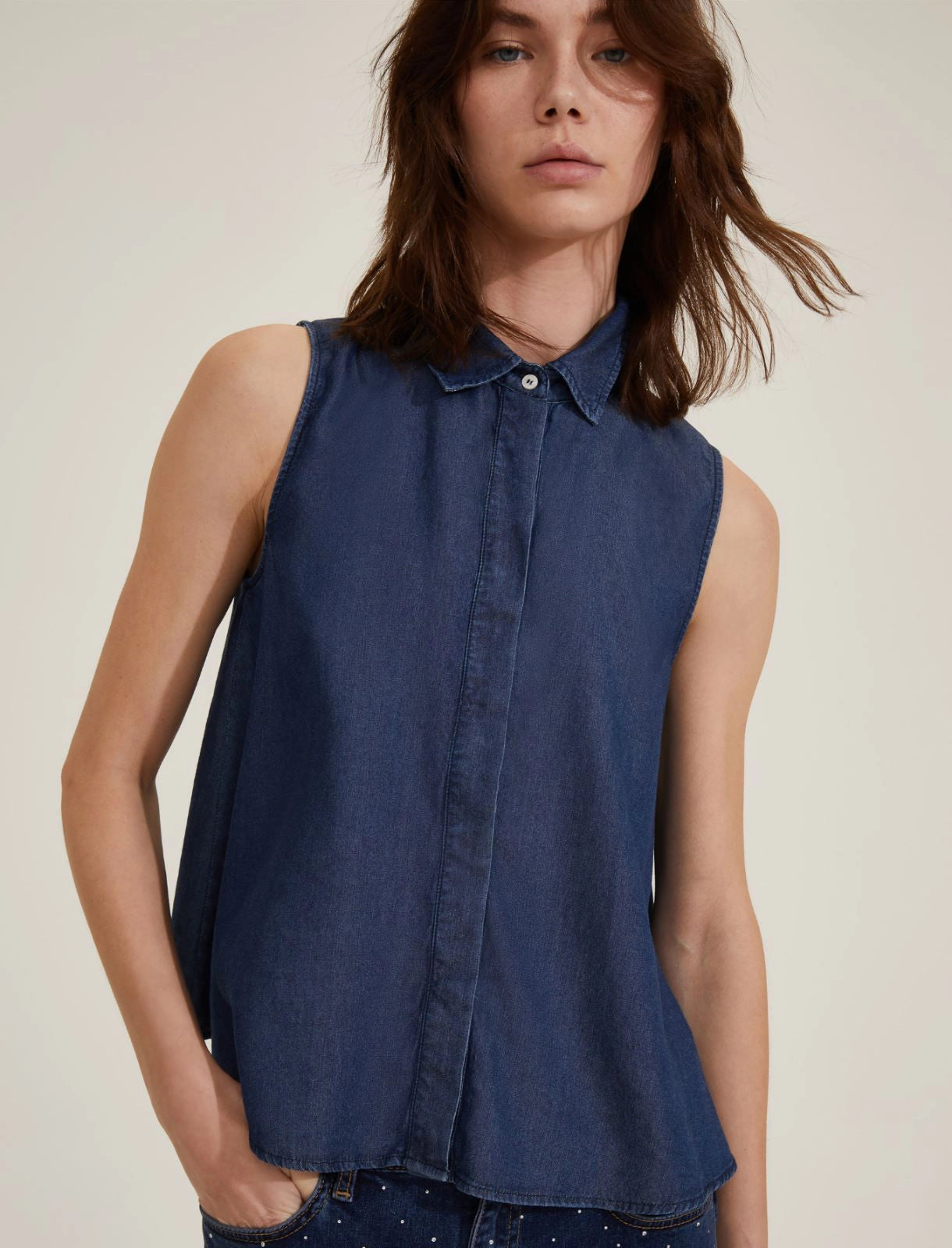 EmmeMarellacamiciachambrayfrontale