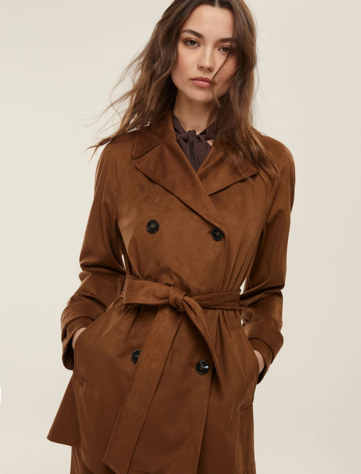Emme Marella trench scamosciato