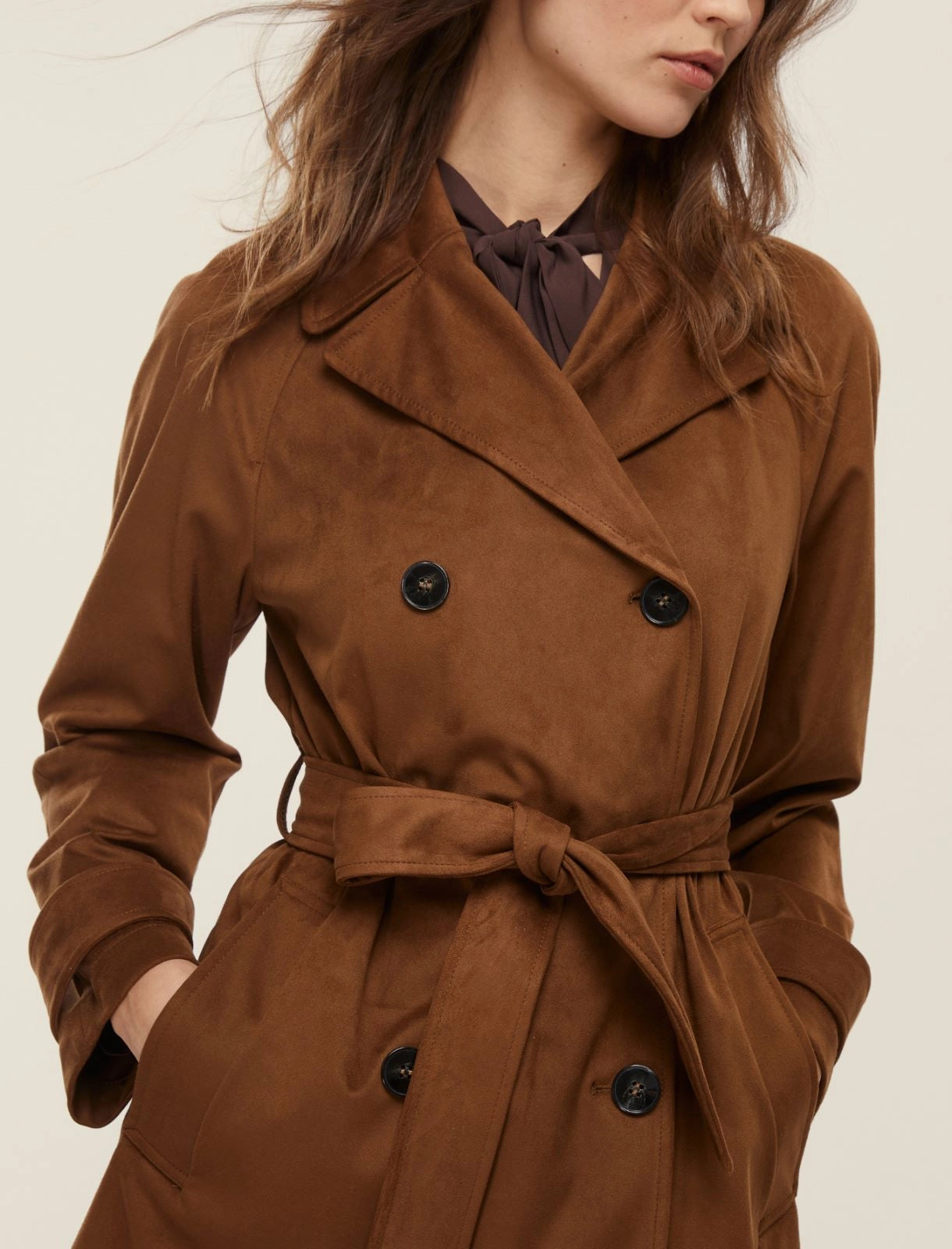 Emme Marella trench scamosciato