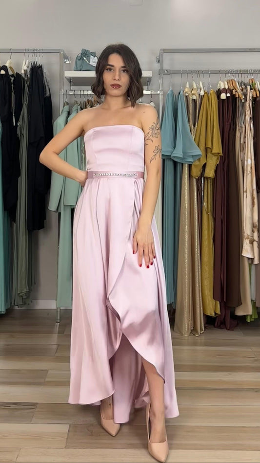 Emme Marella abito rosa a fascia