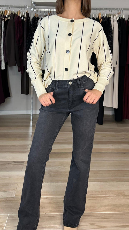 Emme Marella cardigan panna frontale