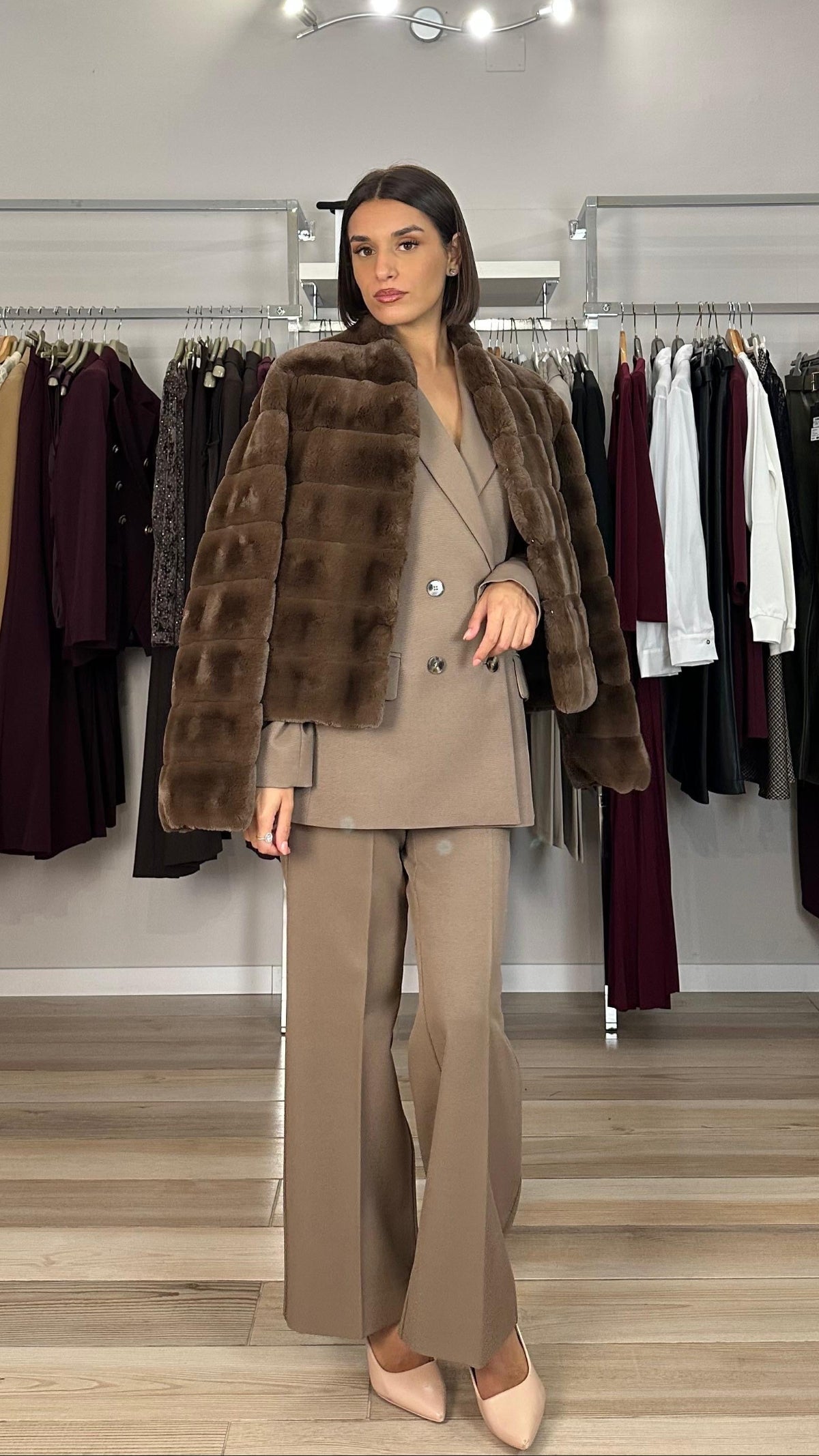 Emme Marella ecopelliccia marrone