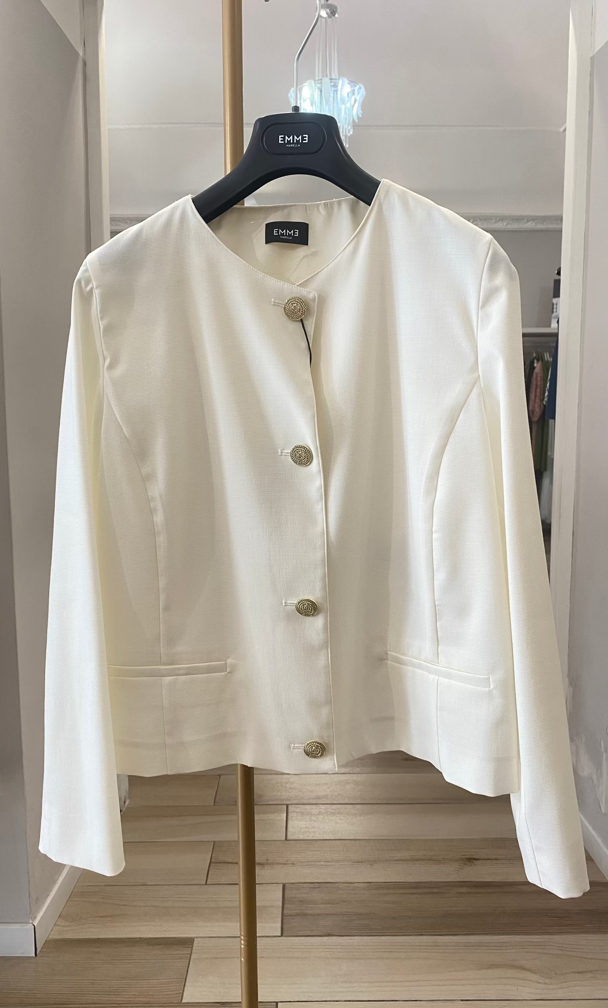 Emme Marella giacca rigatino frontale