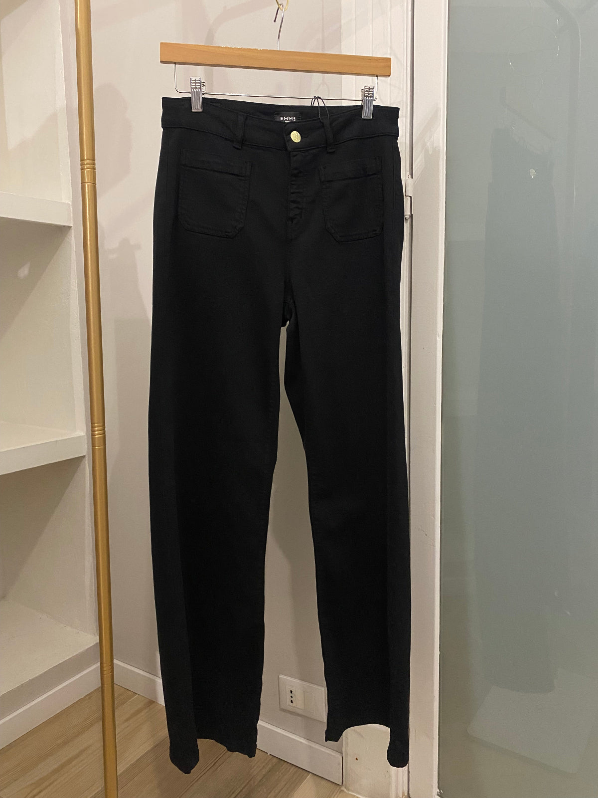 Emme Marella jeans a palazzo nero