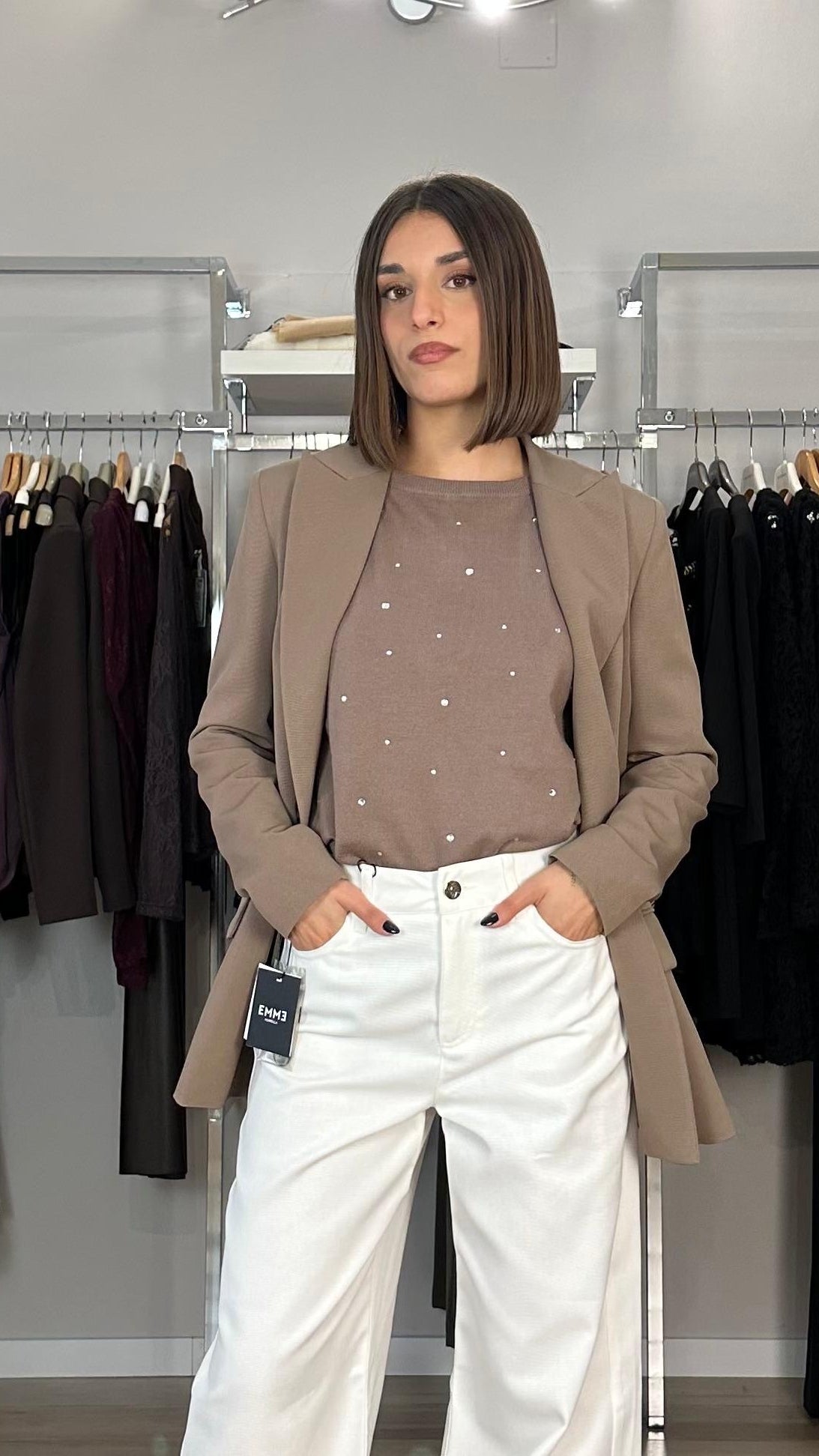 Emme Marella maglioncino strass