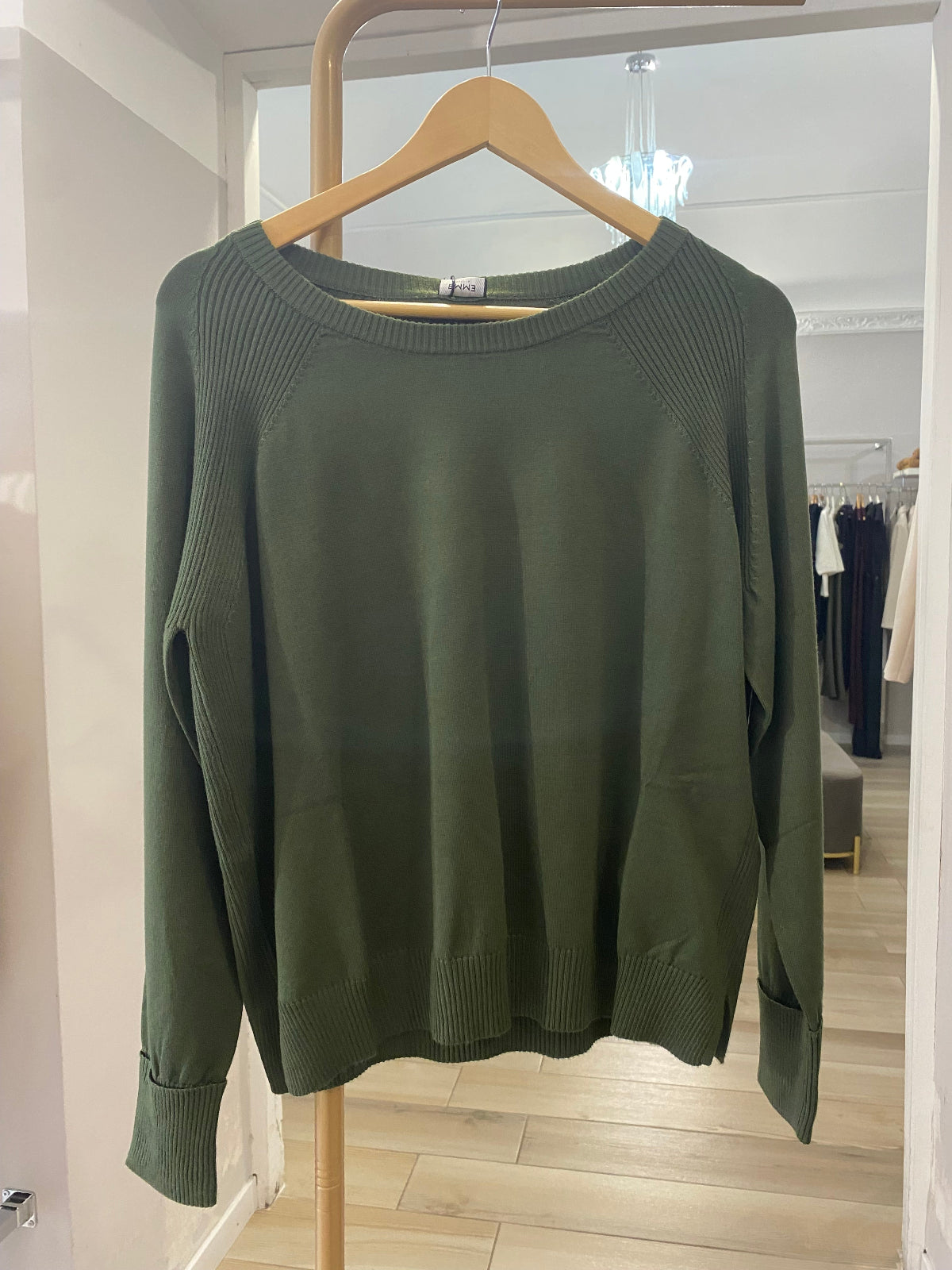 Emme Marella maglioncino verde militare