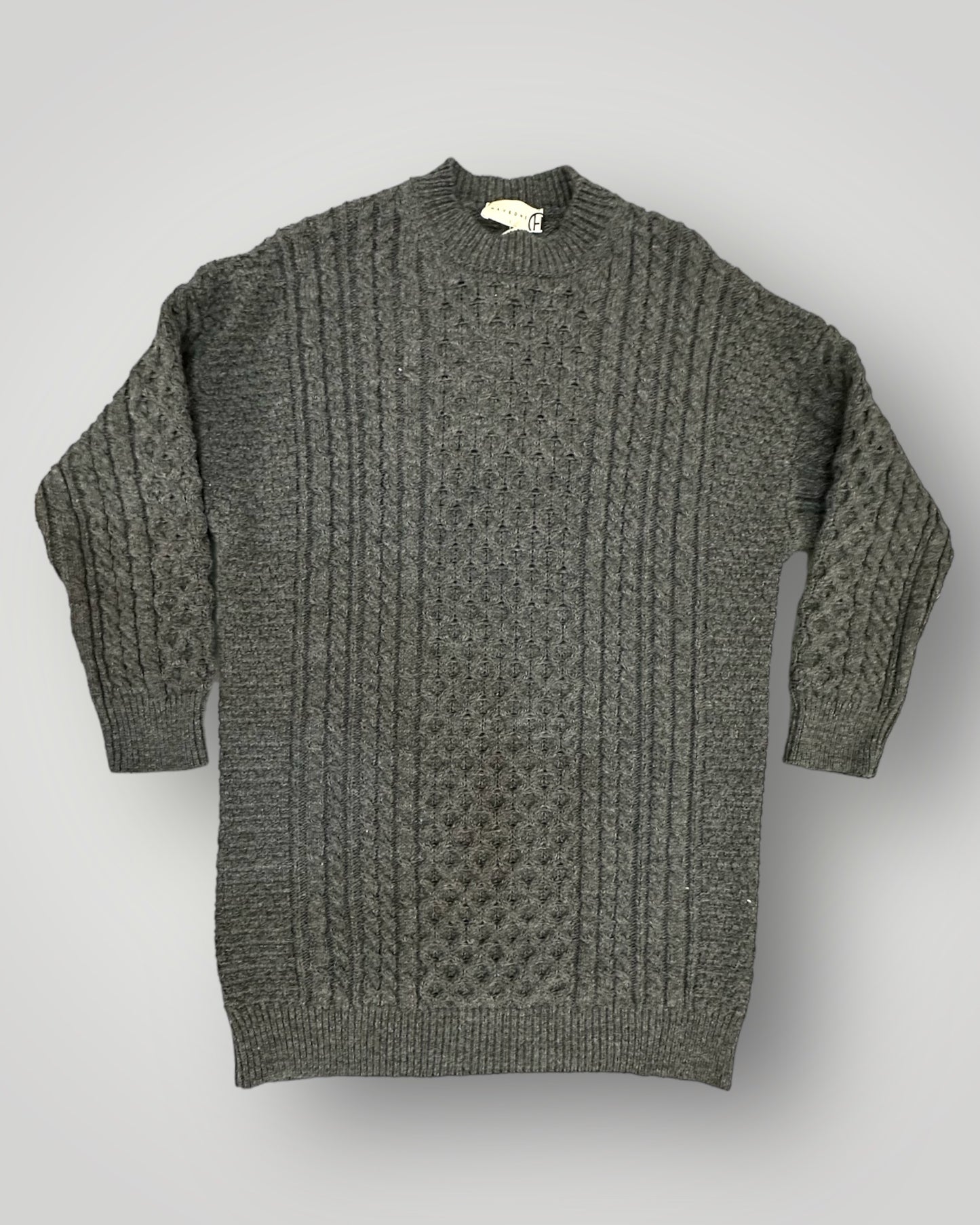 Haveone abito in maglia grigio