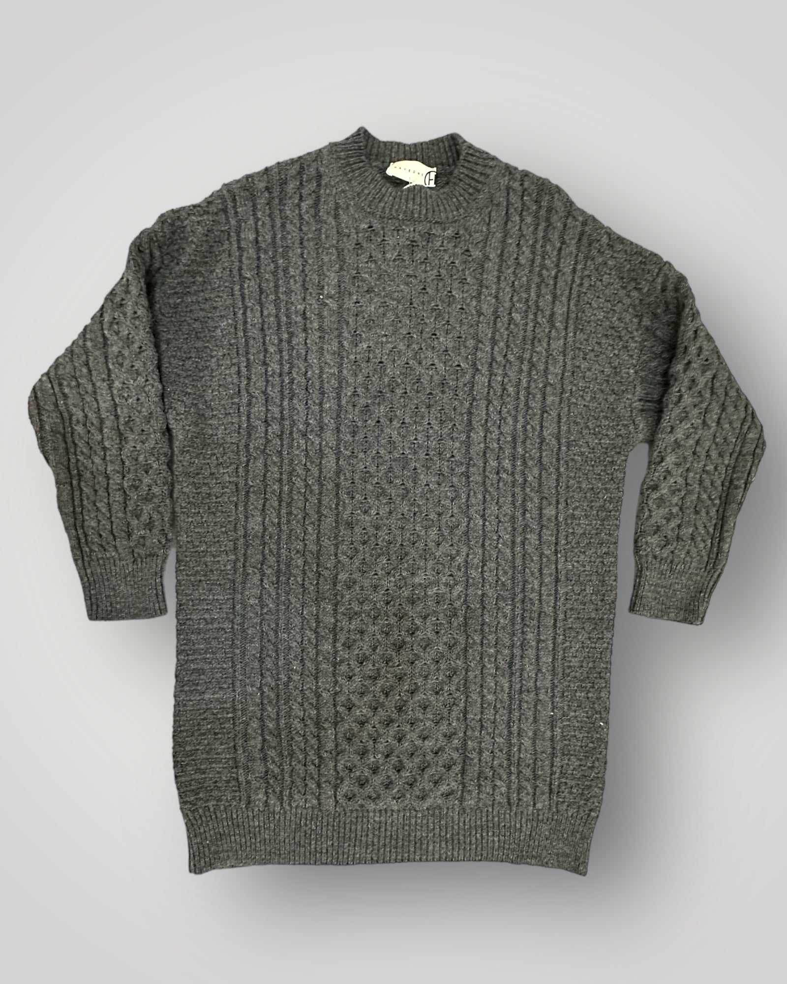 Haveone abito in maglia grigio