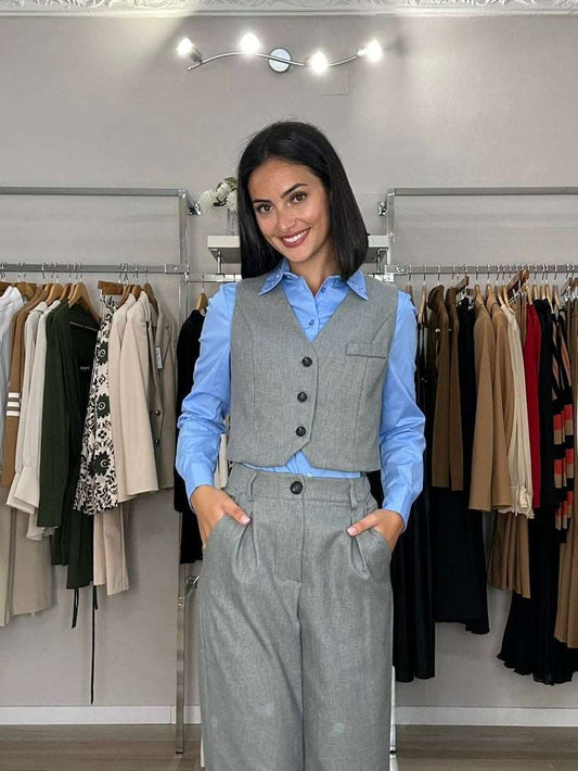 Gilet grigio - Premium GIACCHE from SUSY MIX ELITE - Just €59.90! Shop now at Amaltea