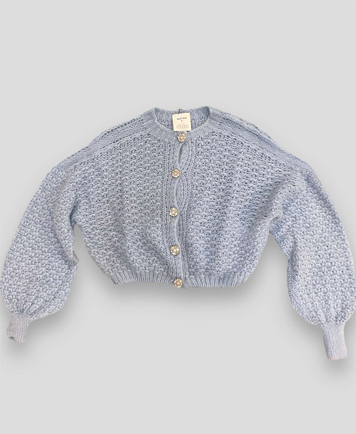 Susy mix cardigan celeste - Premium GIACCHE from SUSY MIX ELITE - Just €90! Shop now at Amaltea