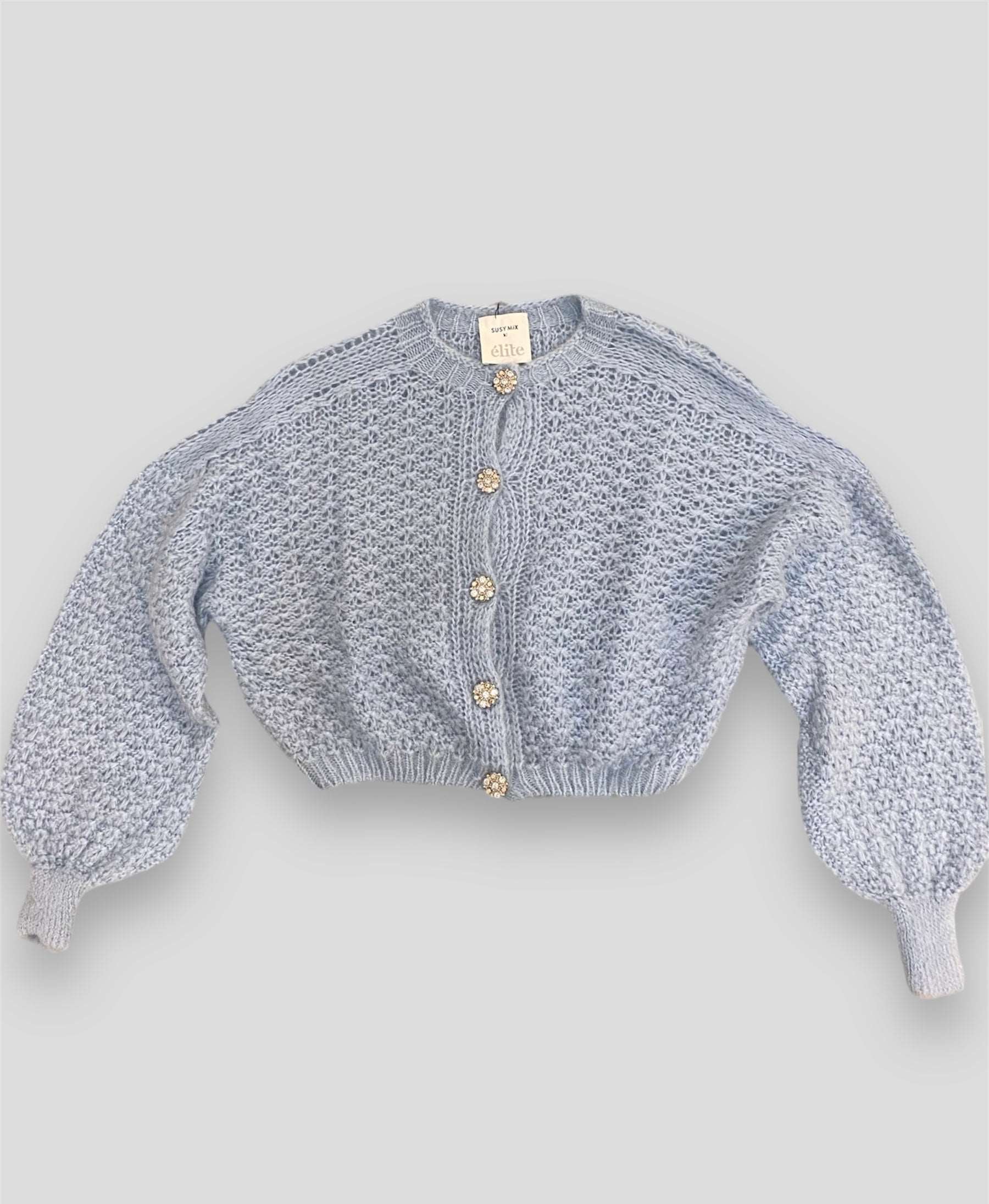 Susy mix cardigan celeste - Premium GIACCHE from SUSY MIX ELITE - Just €90! Shop now at Amaltea