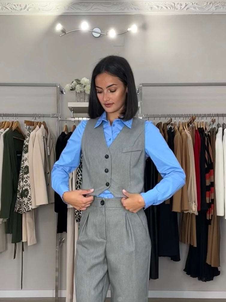 Gilet grigio - Premium GIACCHE from SUSY MIX ELITE - Just €59.90! Shop now at Amaltea