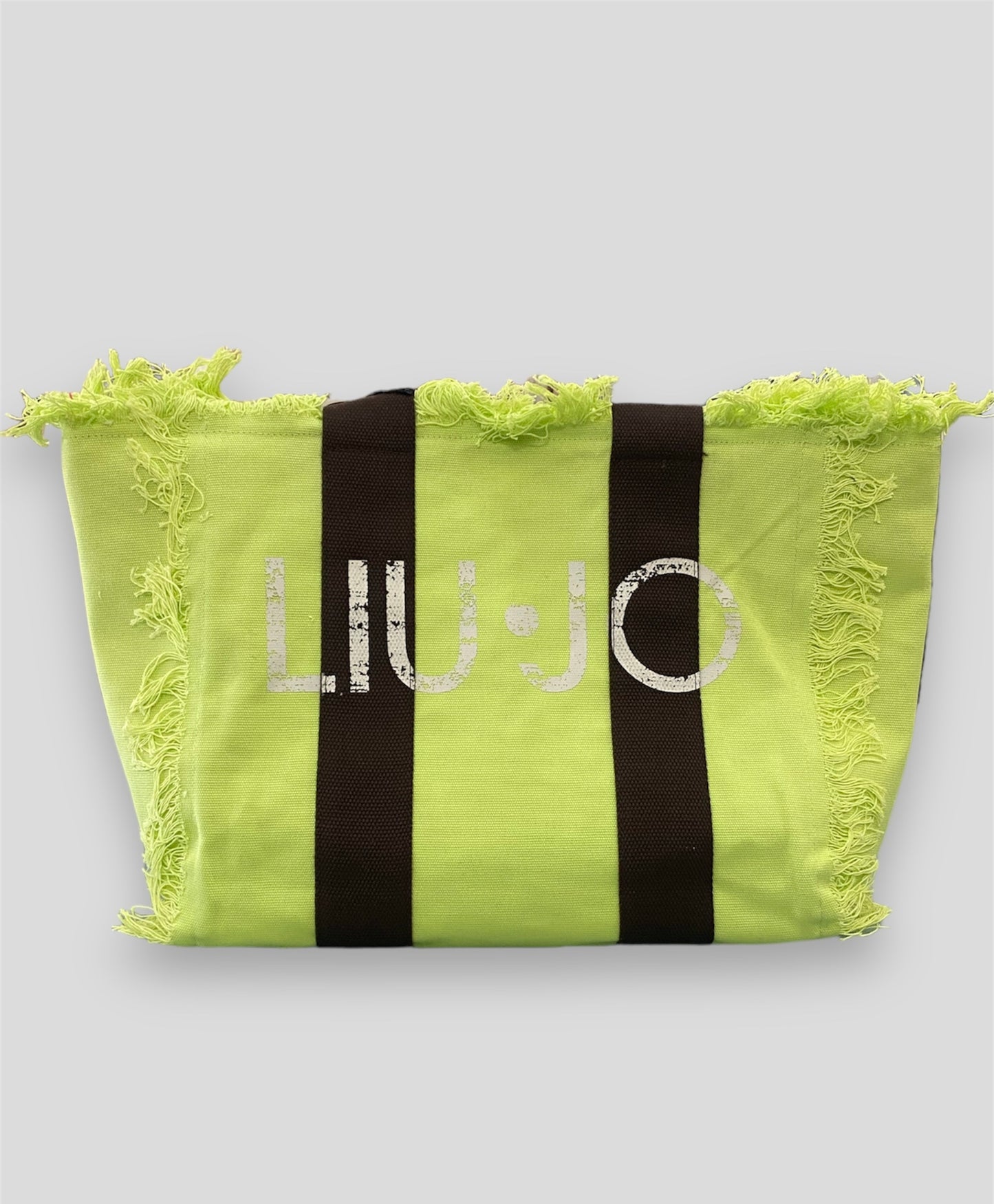 Borsa mare Liu Jo verde acido frontale
