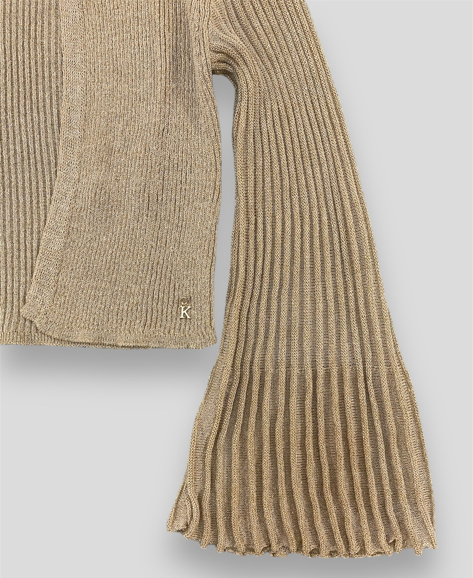 Cardigan Kocca oro dettaglio